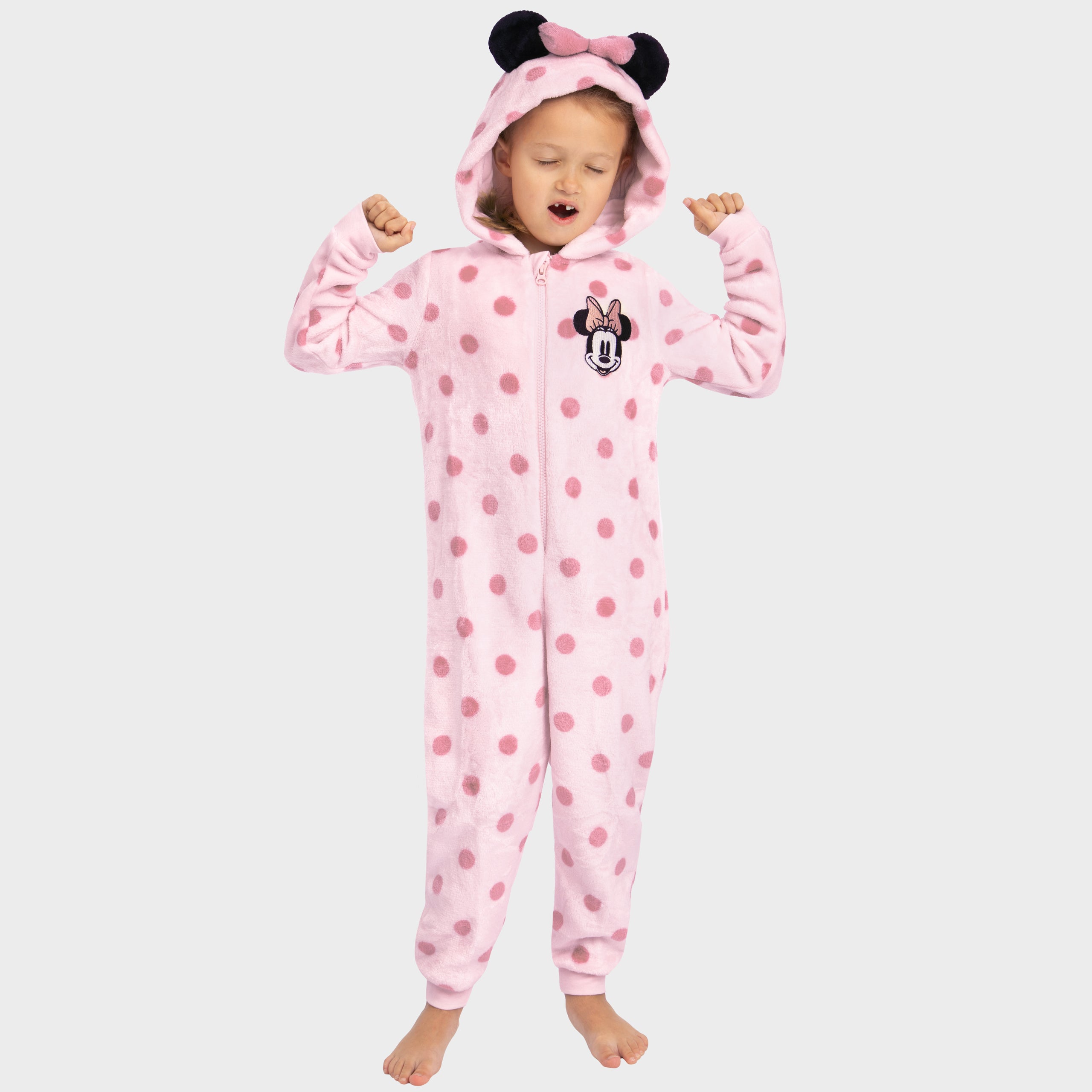 Disney Minnie Mouse Onesie With 3D Ears And Bow