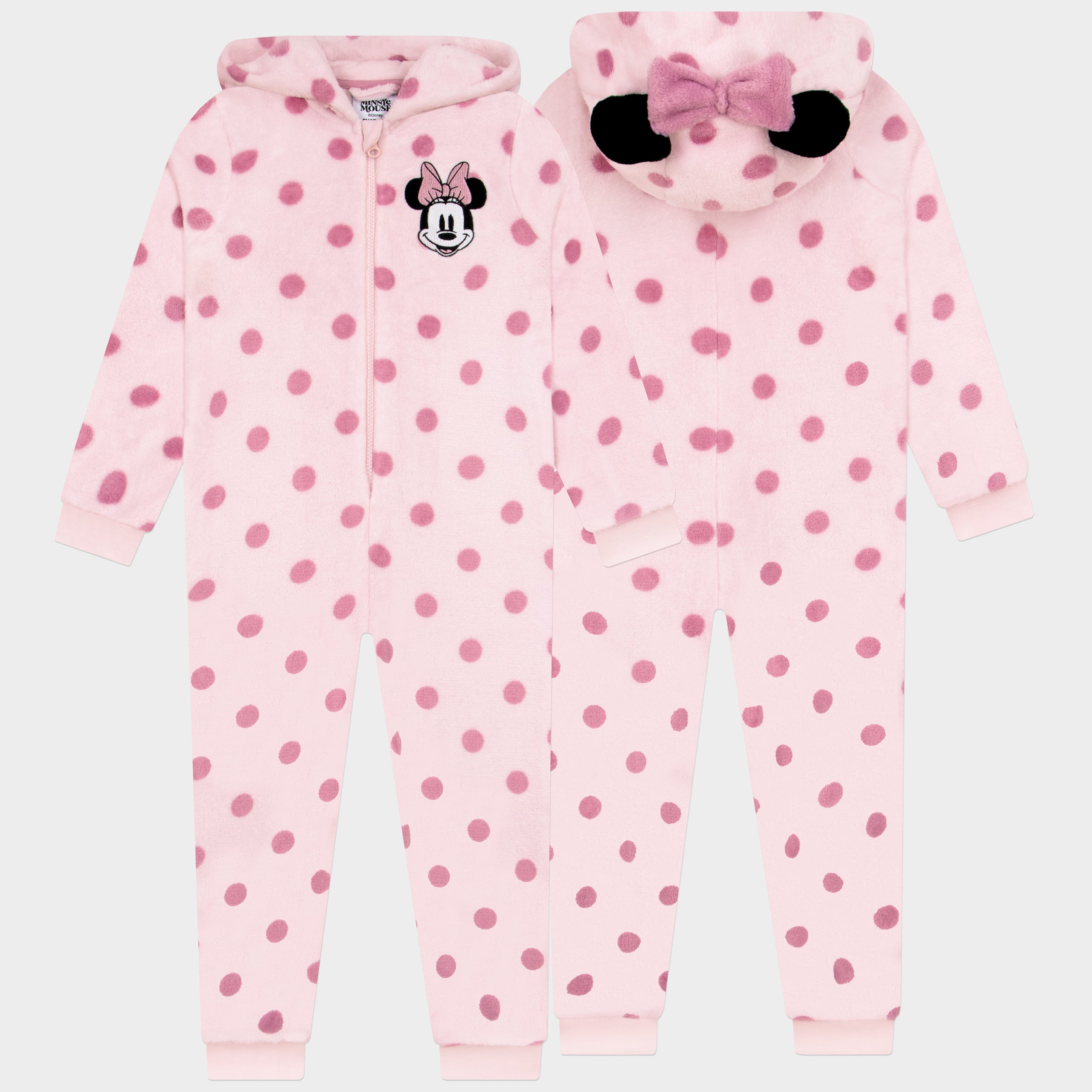 Disney Minnie Mouse Onesie With 3D Ears And Bow