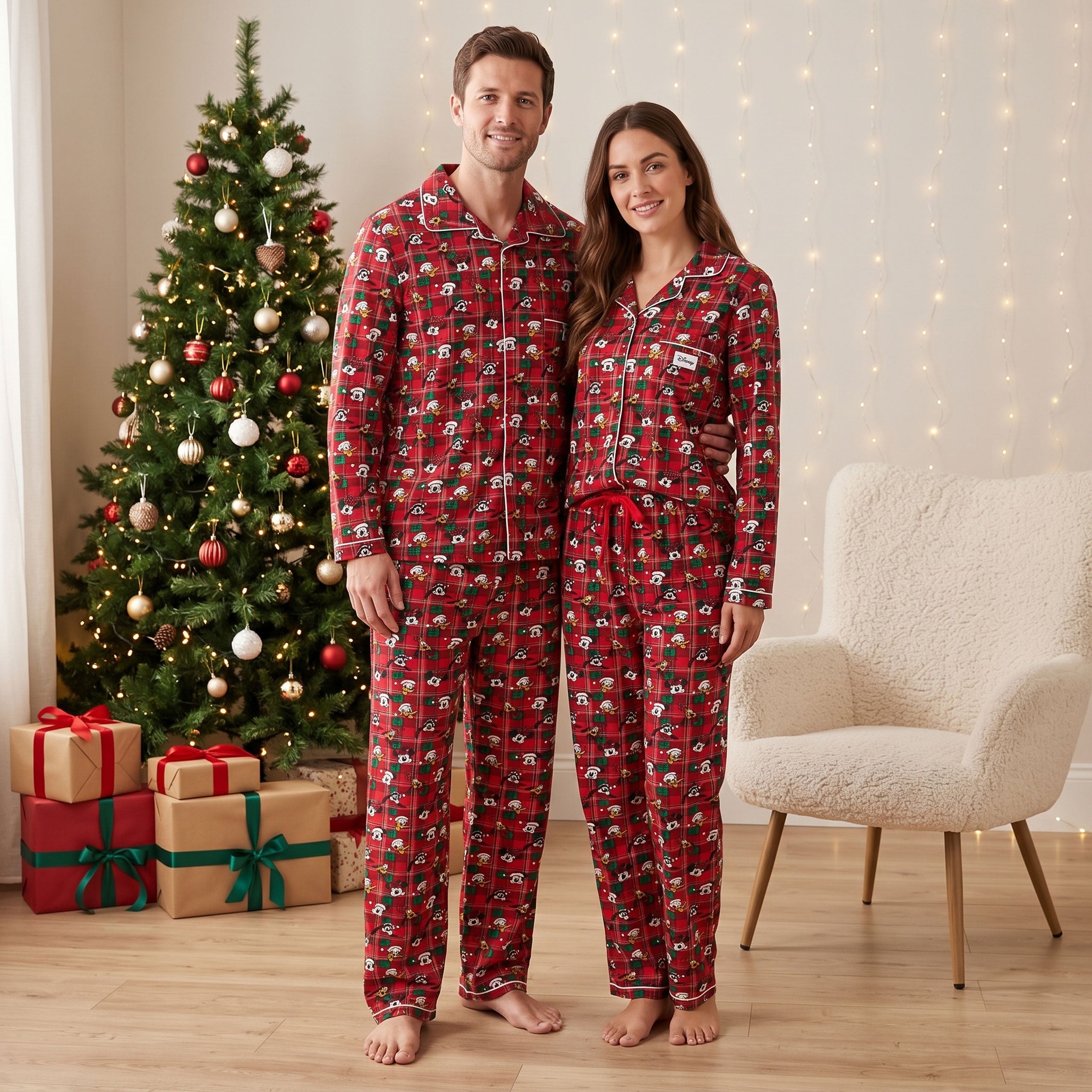 Disney Mickey and Friends Christmas Family Pyjamas- Men's