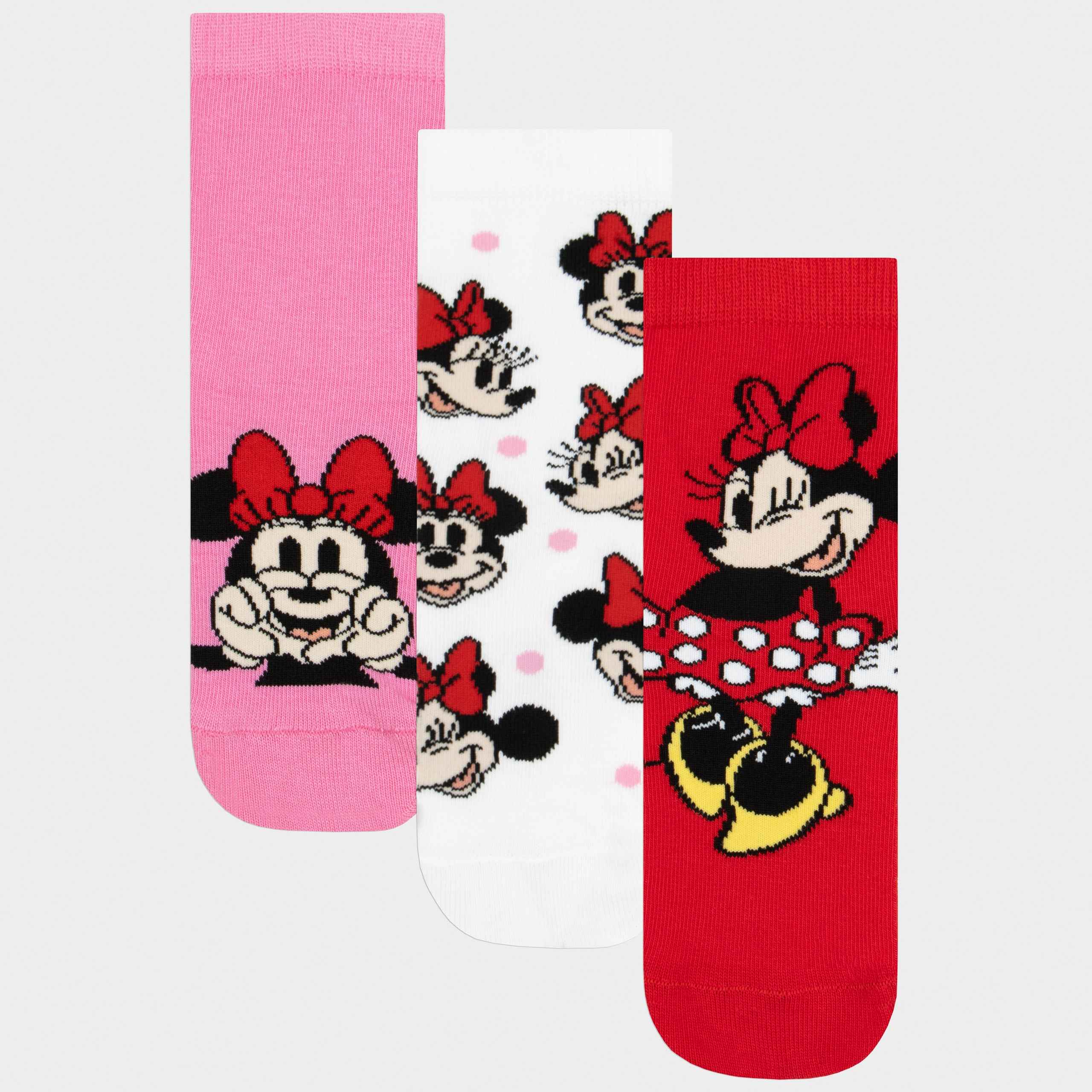Disney Minnie Mouse Pack Of 3 Socks