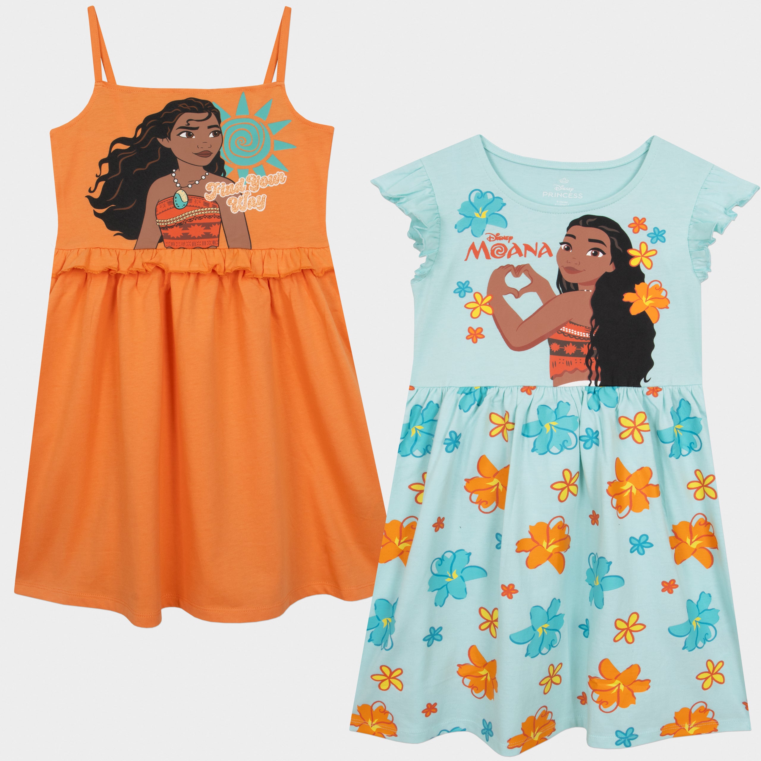 Disney Moana 2 Pack Short Sleeve Dress
