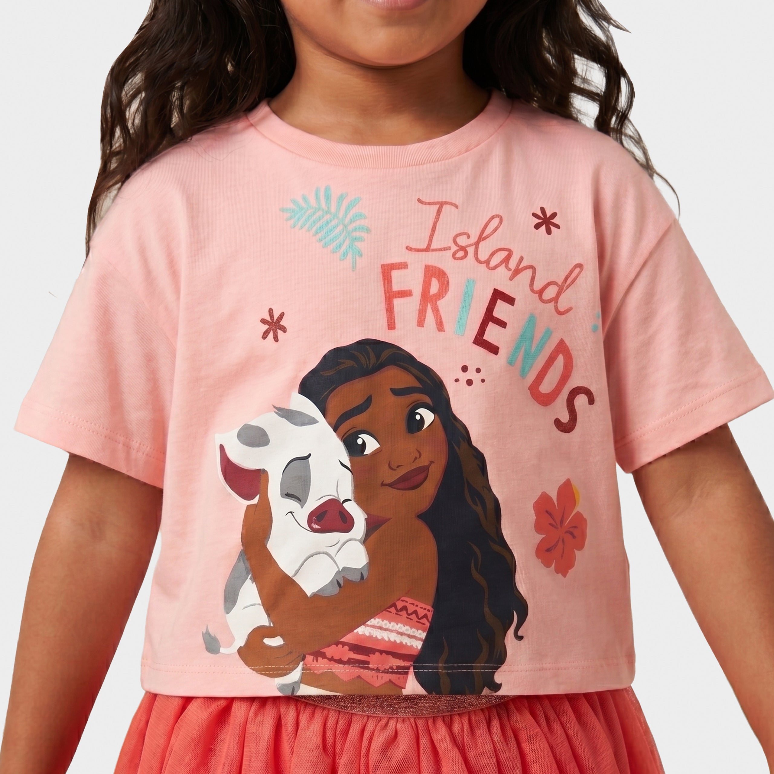 Disney Moana T-Shirt And Tulle Skirt Outfit Set