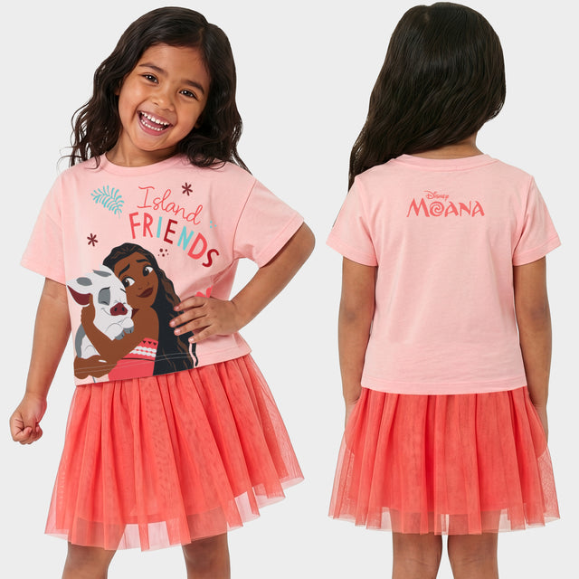 Disney Moana T-Shirt And Tulle Skirt Outfit Set