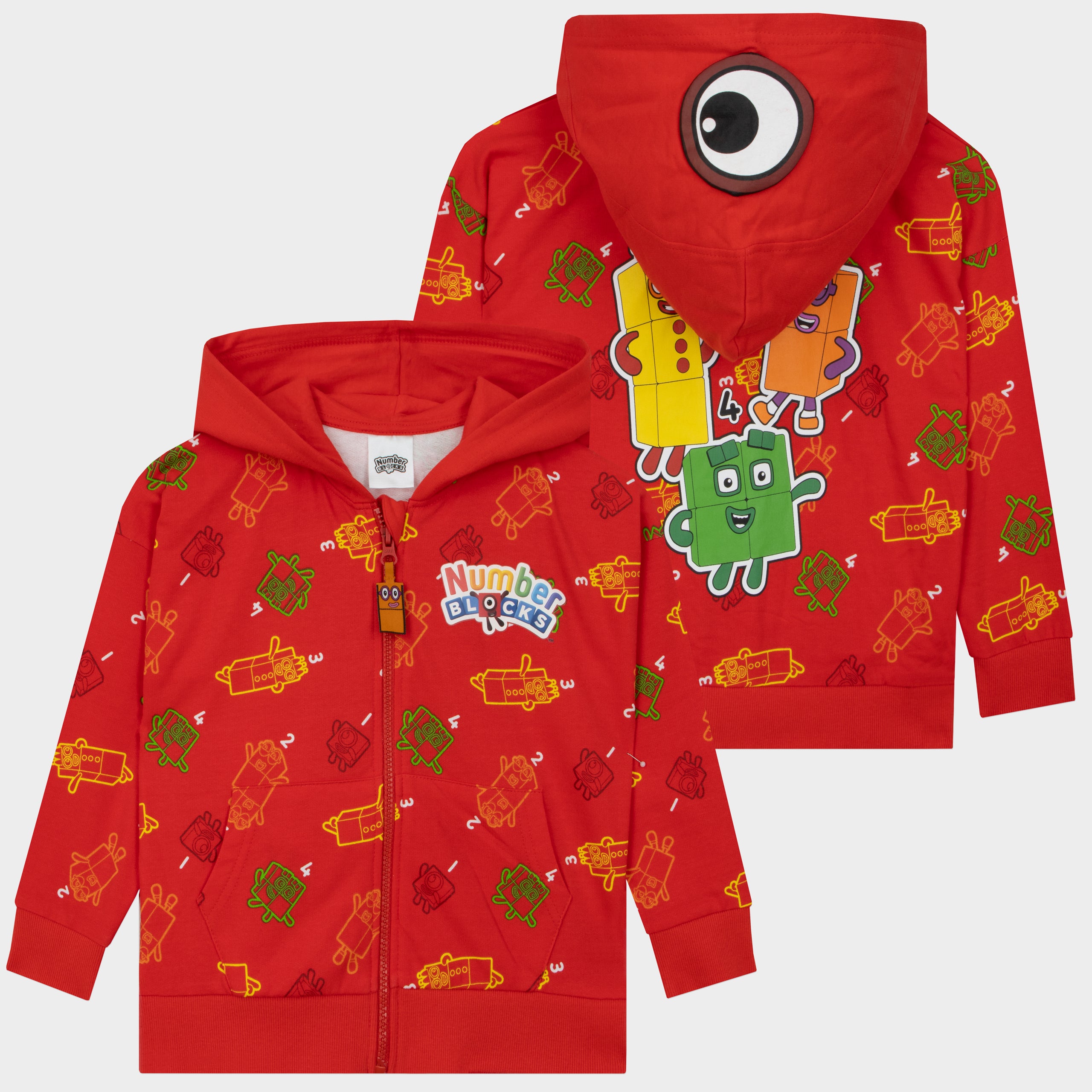 Numberblocks Zip Up Hoodie