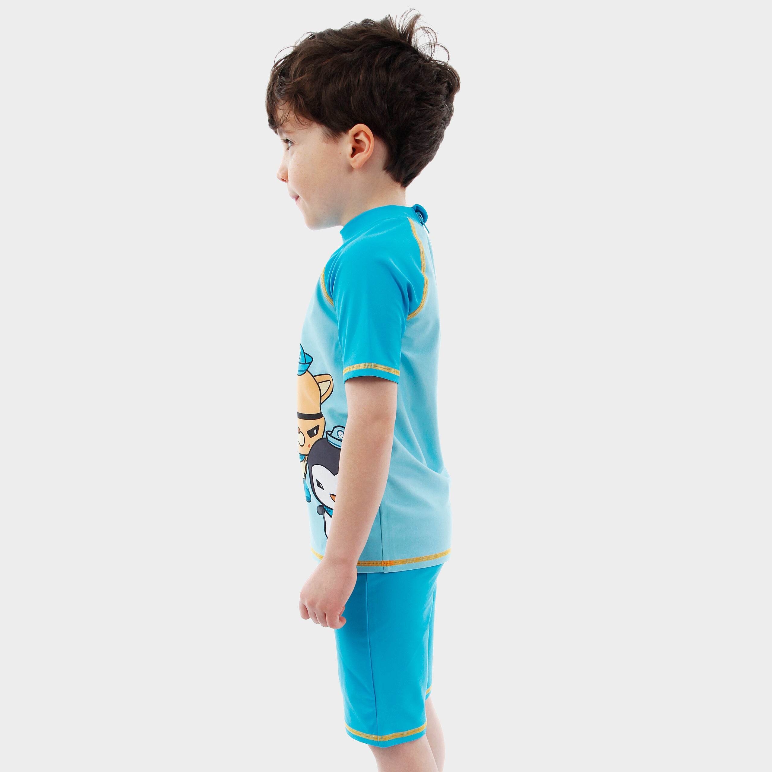 Maillot De Bain 2 Pièces Octonauts Garçon - Ensemble Piscine Enfants Avec Rashguard Et Short - Aventures Sous-Marines
