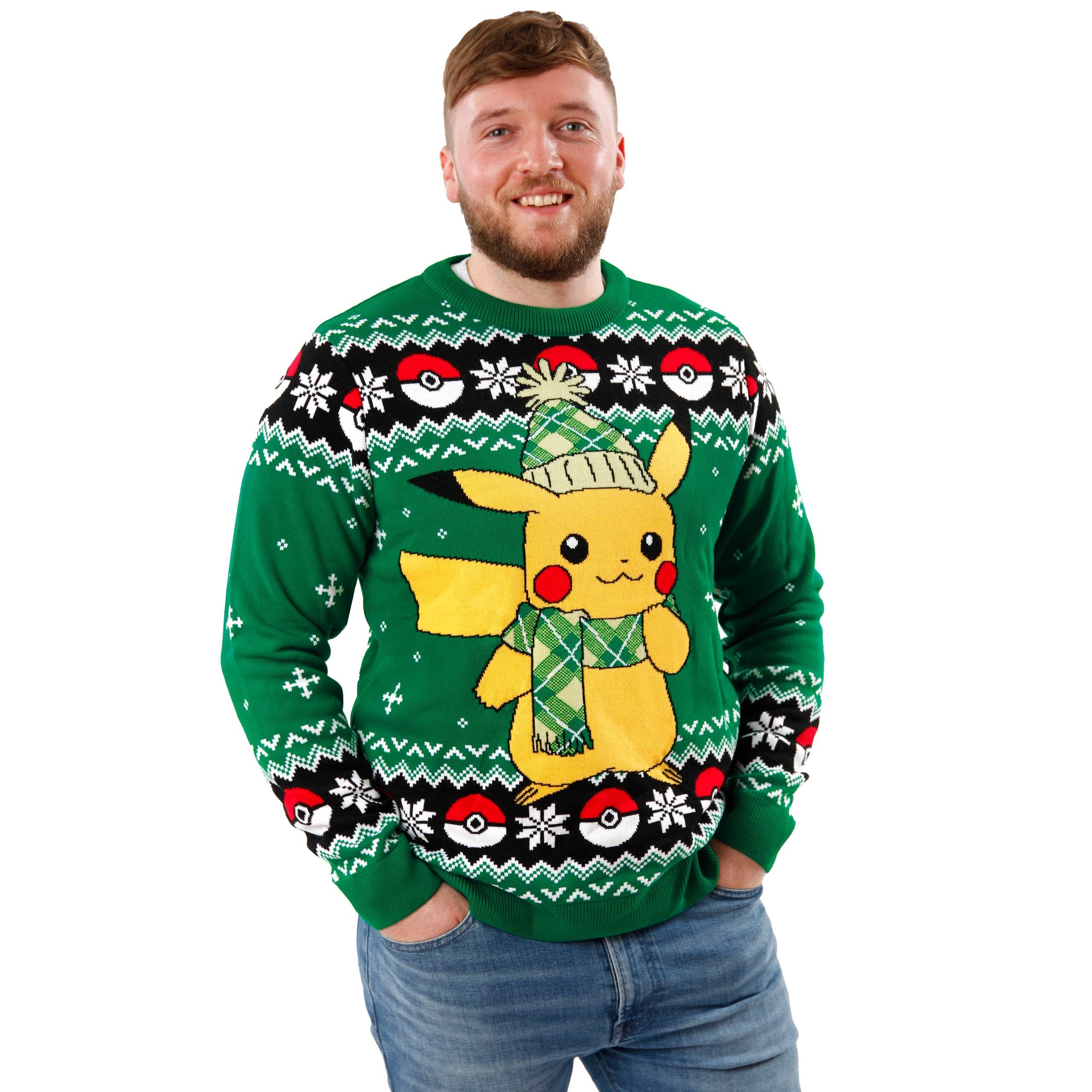 Mens Pokemon Christmas Jumper - Character.com