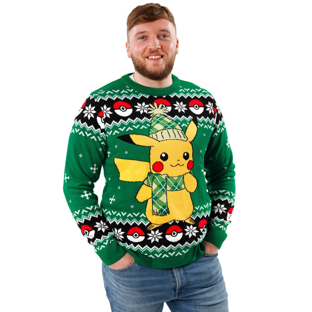 Mens Pokemon Christmas Jumper - Character.com