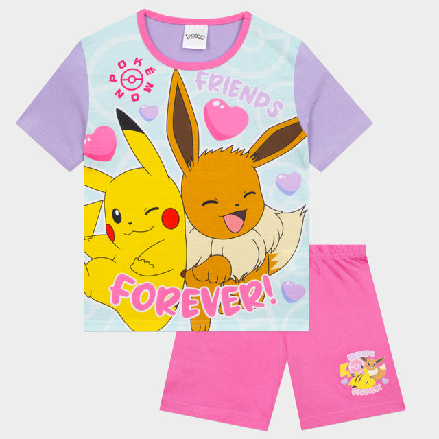 Pokemon Pikachu And Eevee Friends Forever Short Pyjamas
