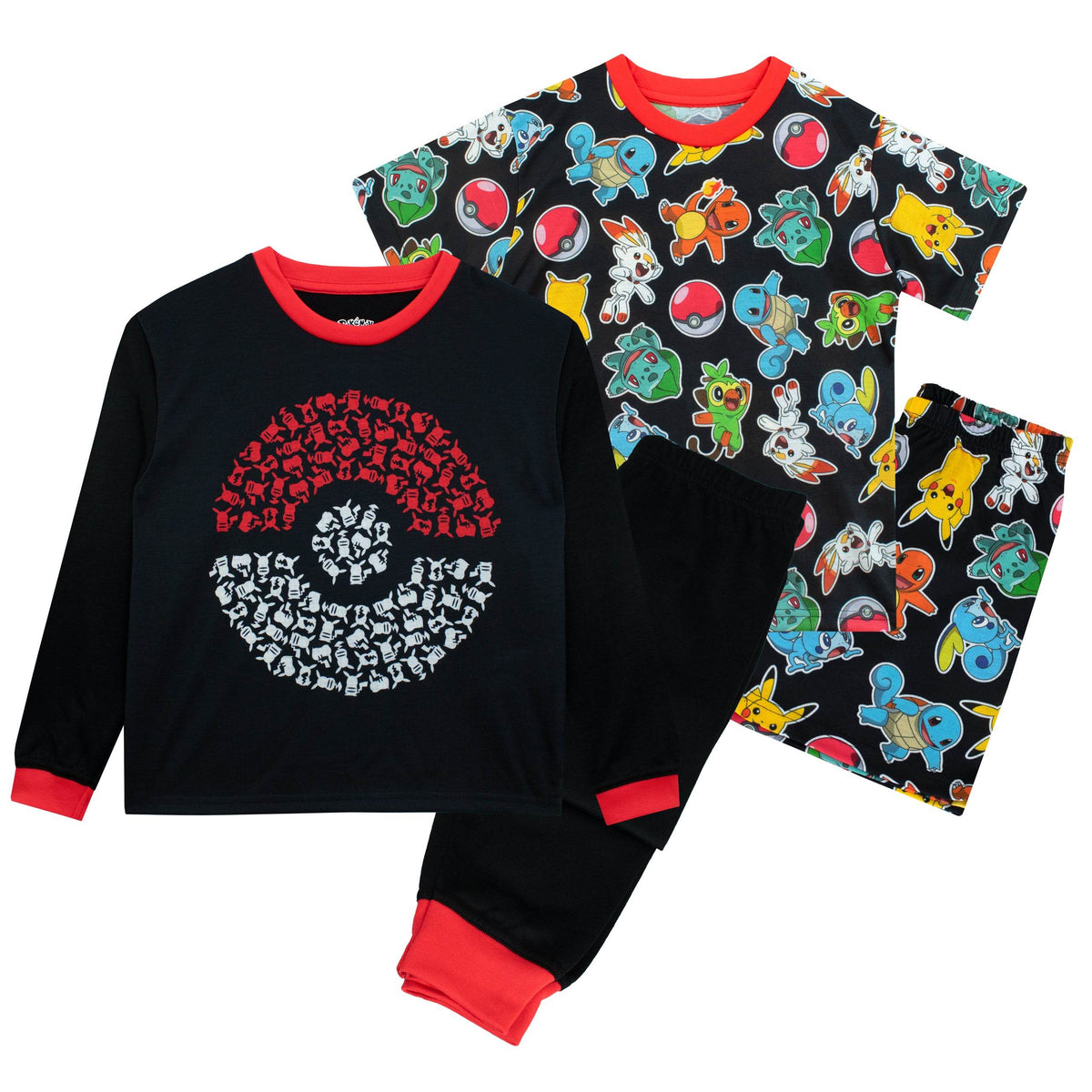 Pyjama Pokémon Garçon 2 Pack - Modèles Pikachu Et Amis