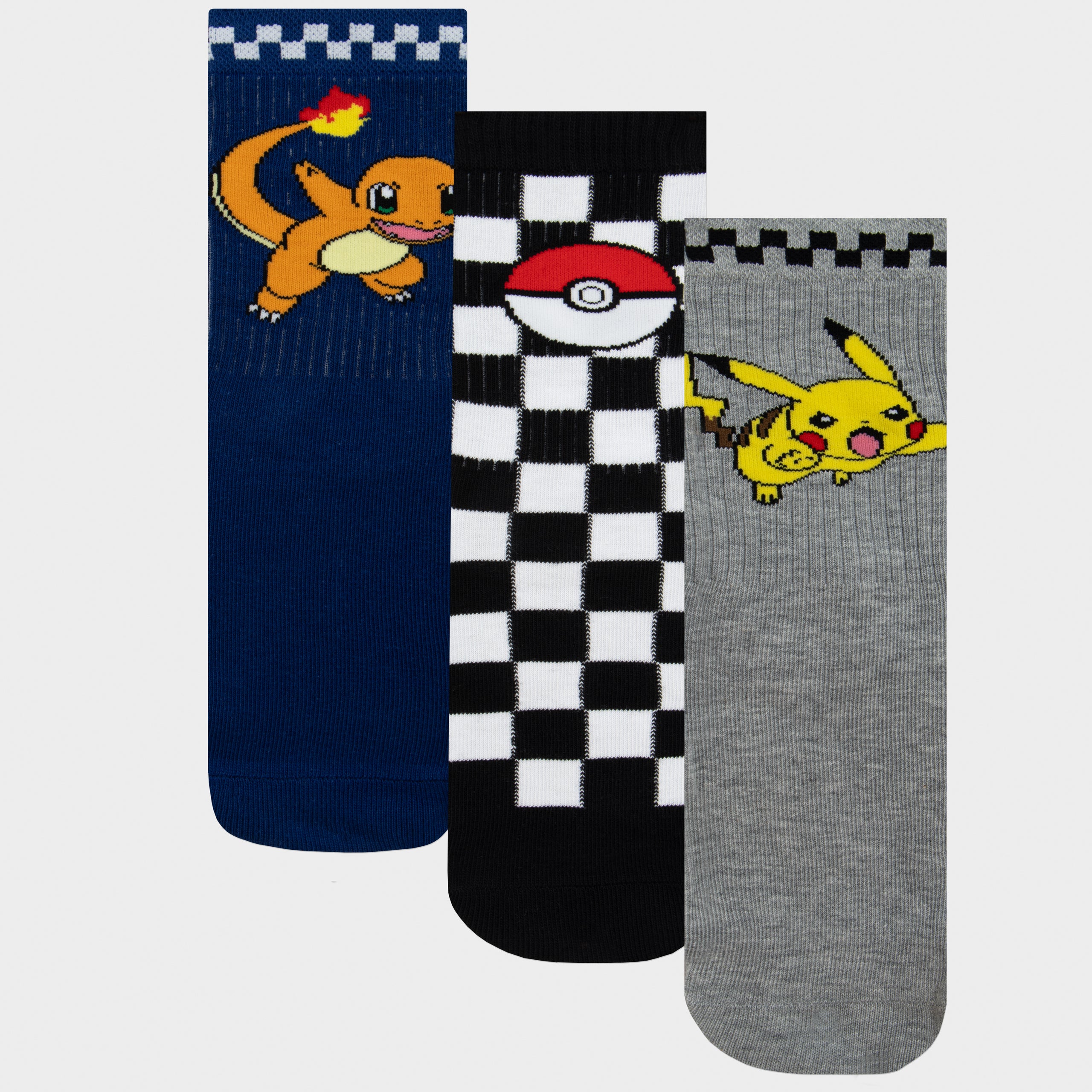 Pokemon 3 Pack Socks
