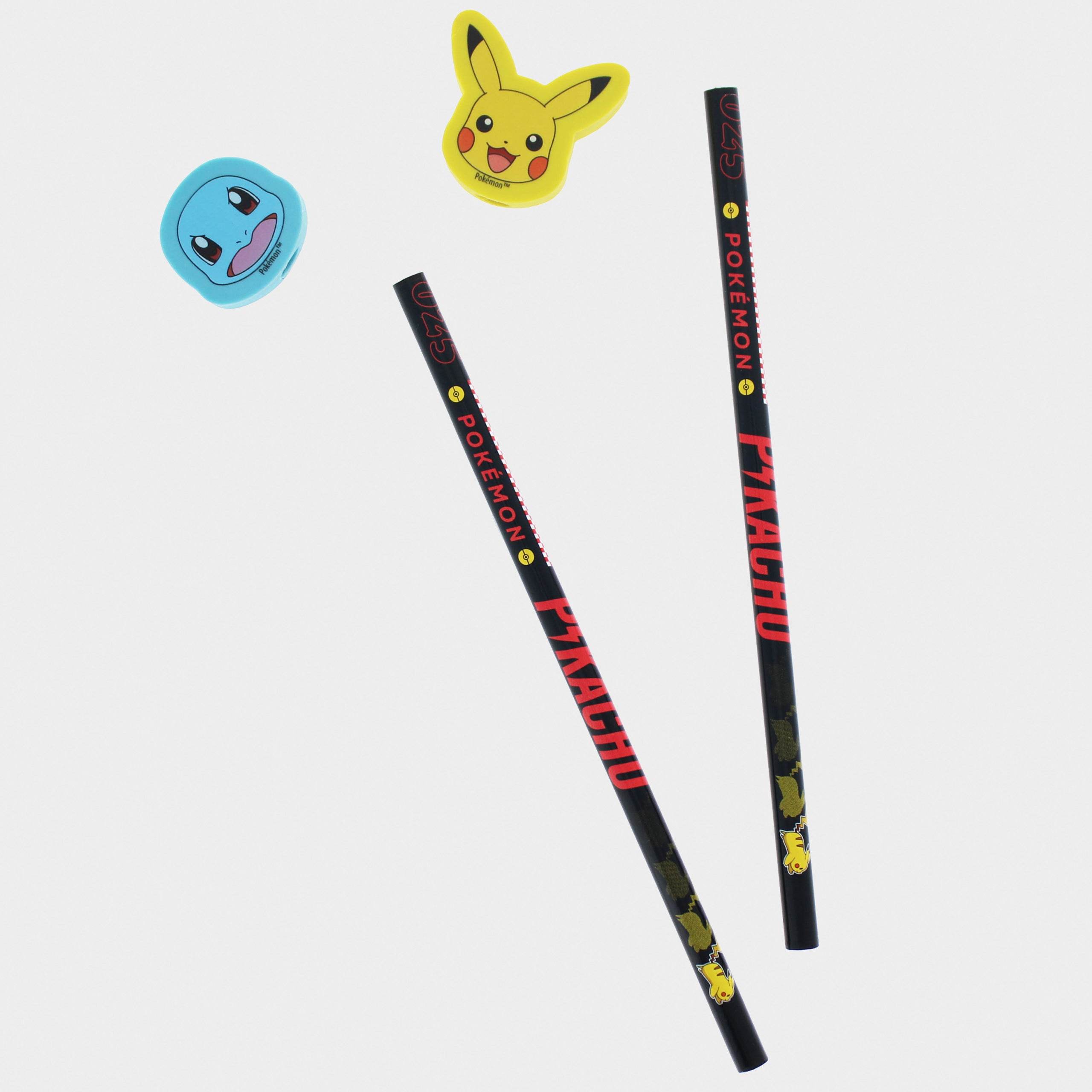 Pokémon Pencil Set with Eraser Toppers - Character.com