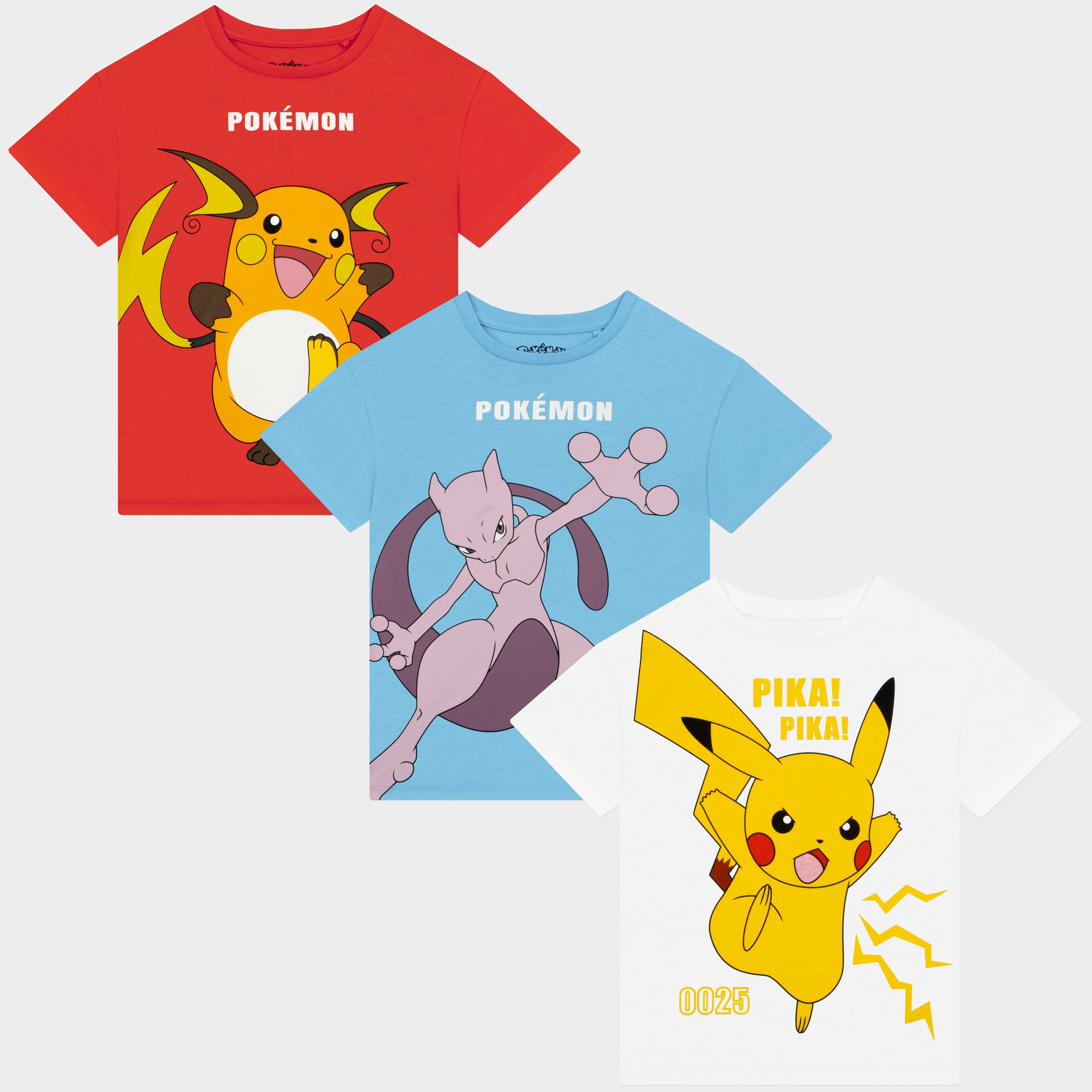 Pokemon T-Shirts - 3 Pack