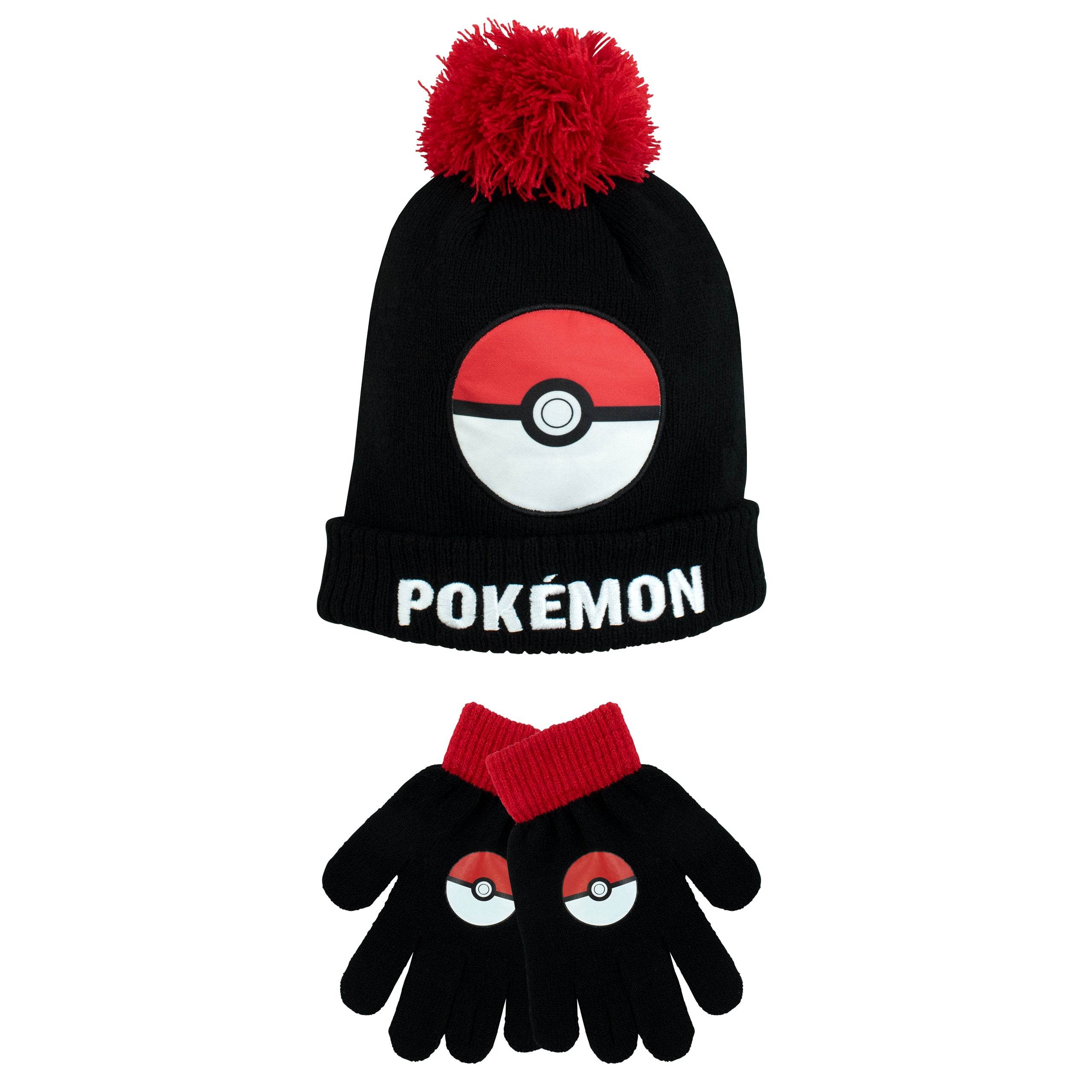Kids Pokemon Winter Hat and Glove Set - Character.com