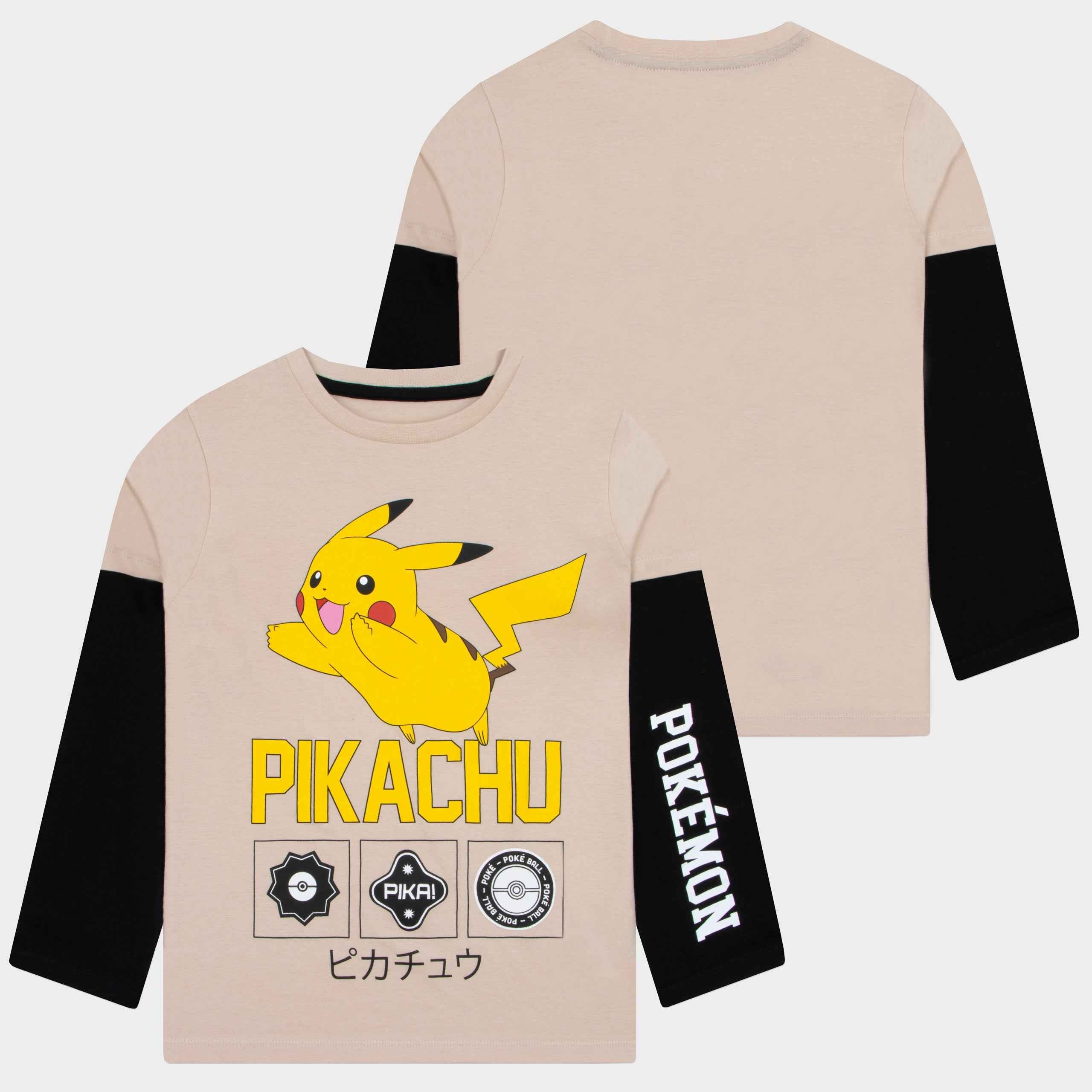 Pokémon Long Sleeve Boys T-Shirt - Pikachu
