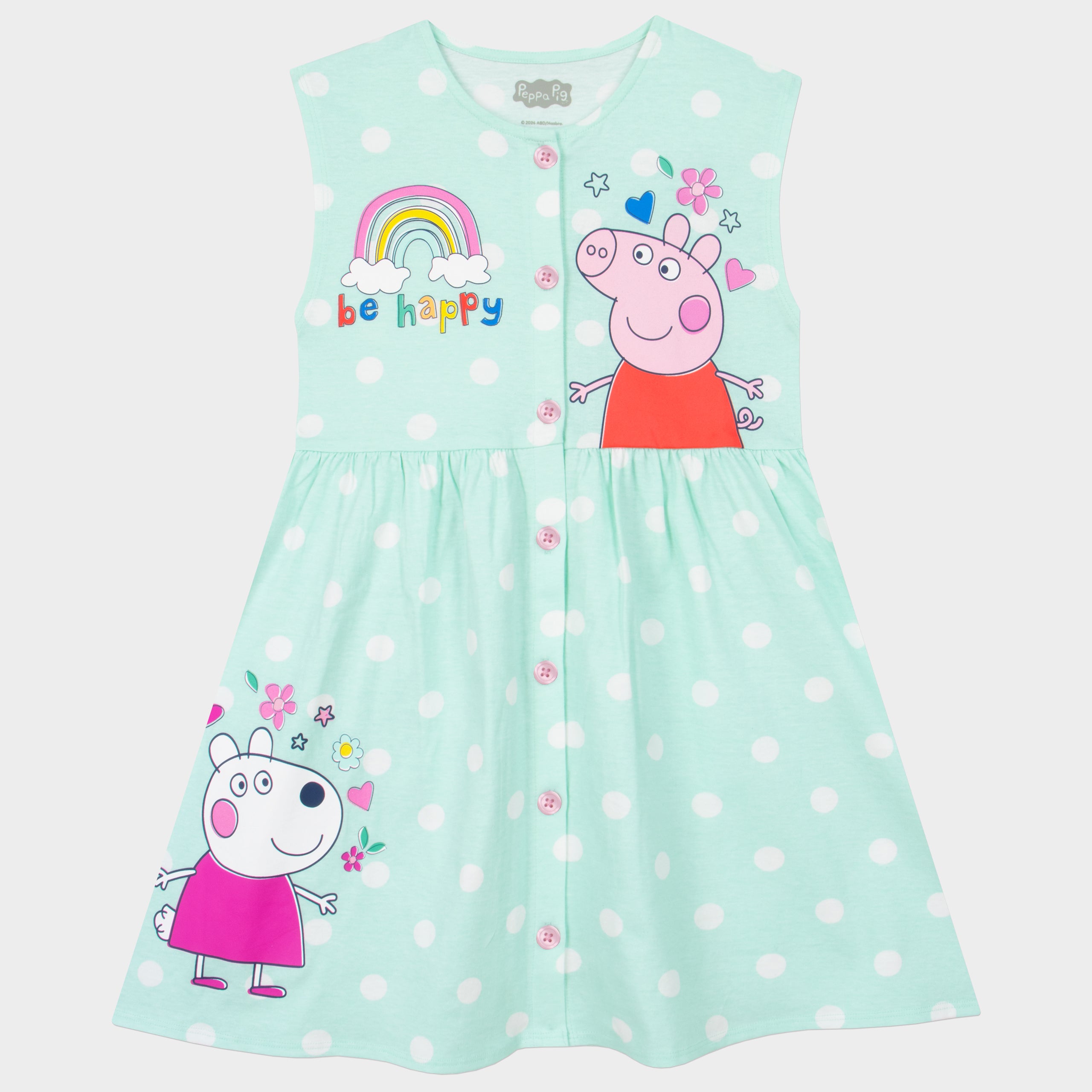 Peppa Pig Short Sleeve Button Down Dress