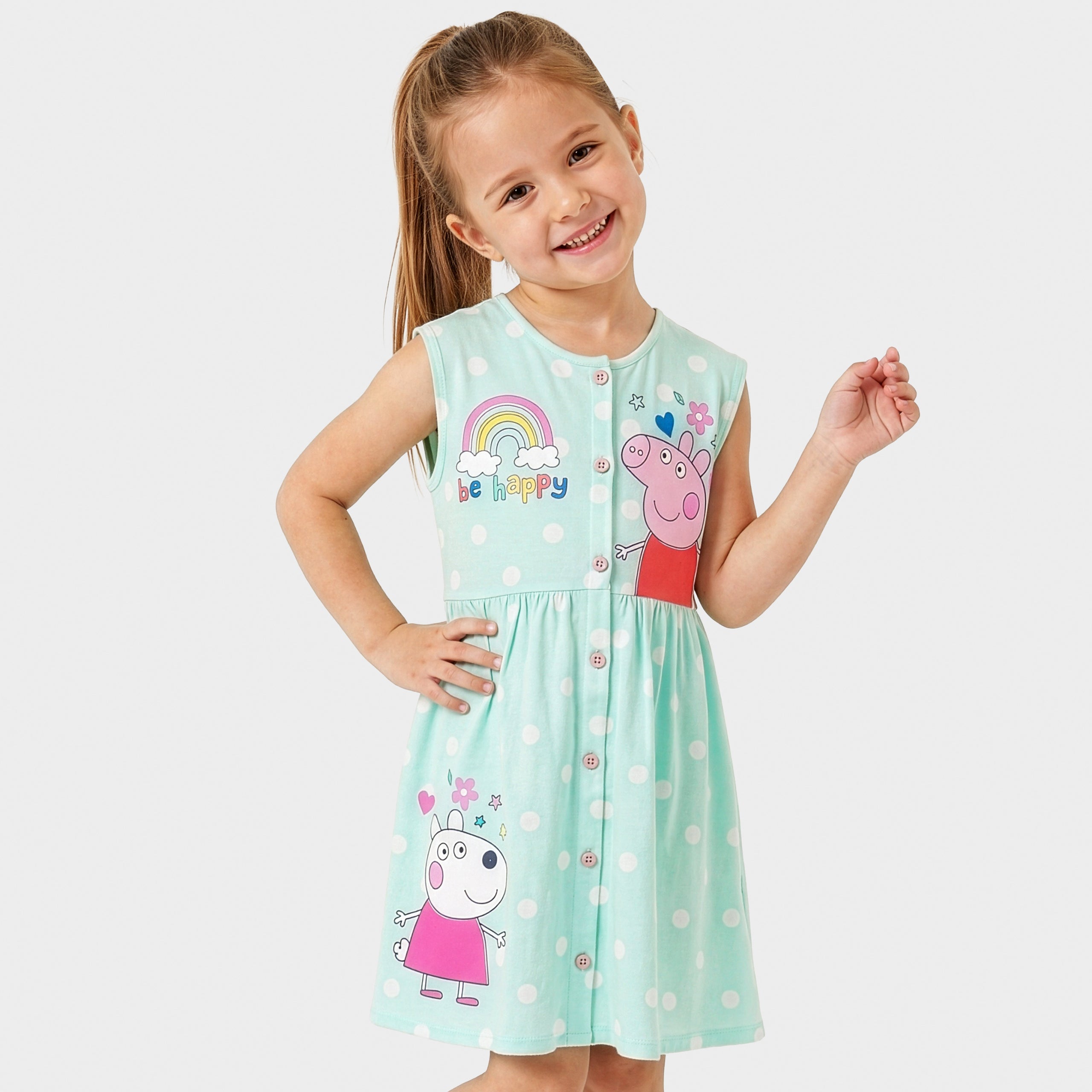 Peppa Pig Short Sleeve Button Down Dress
