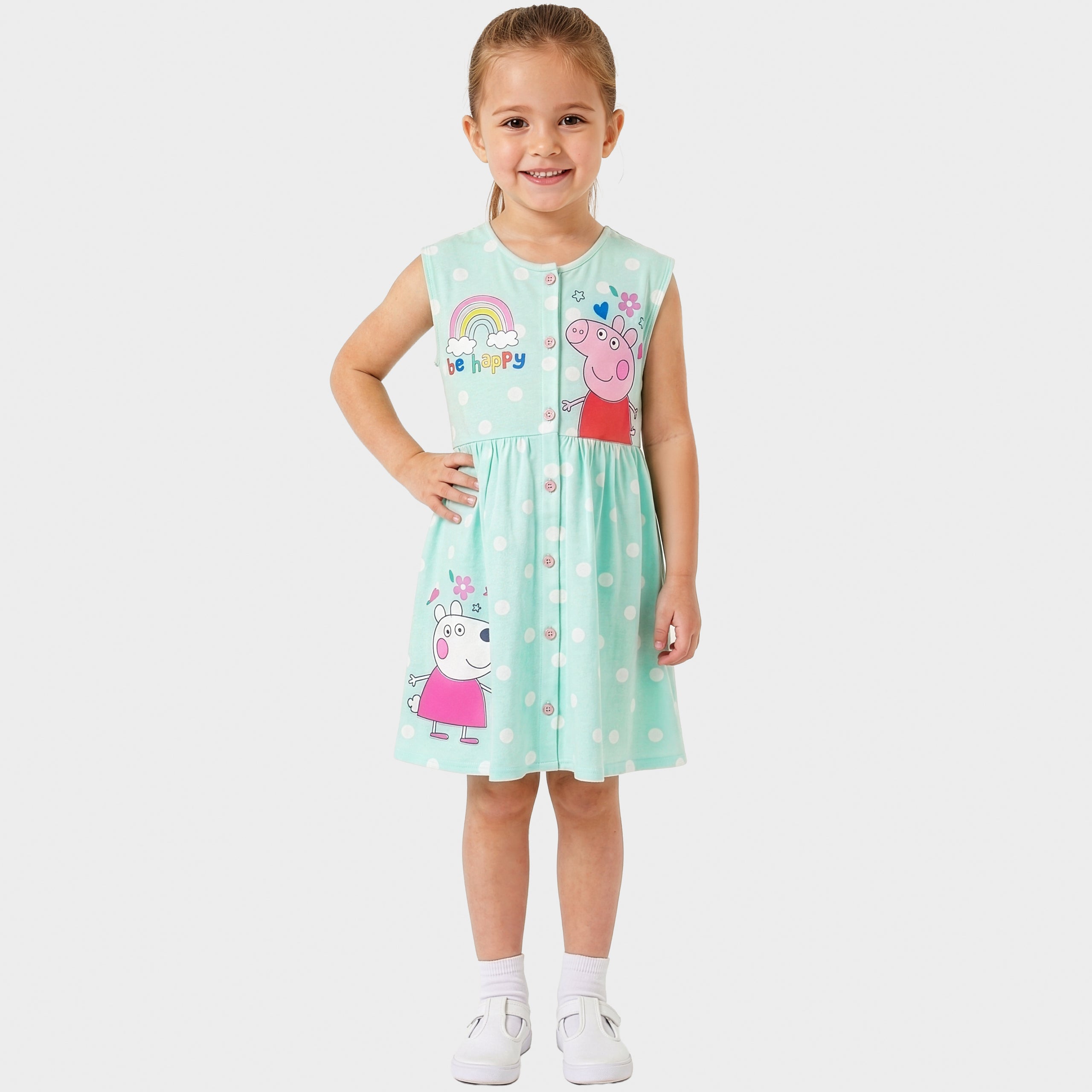 Peppa Pig Short Sleeve Button Down Dress