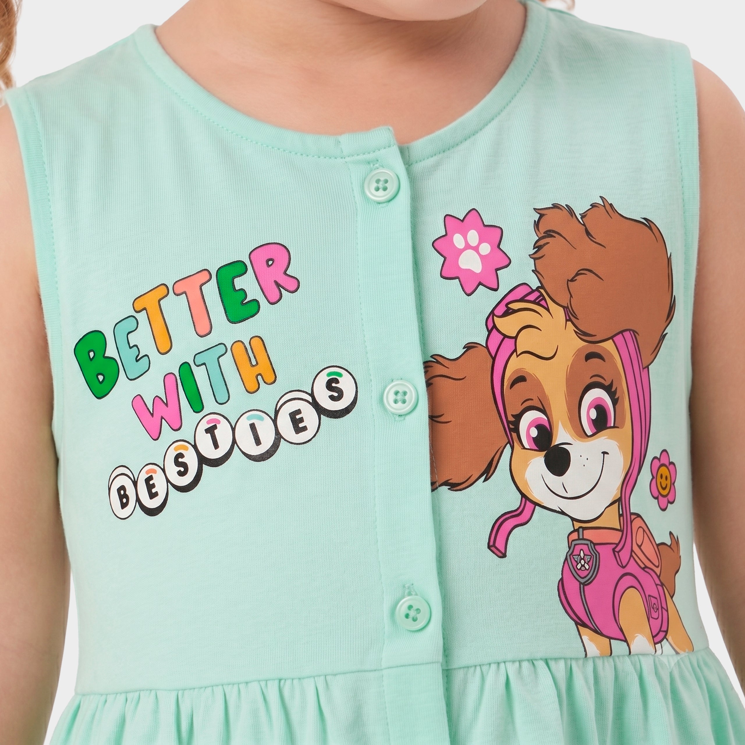 PAW Patrol Green Button Down Dress