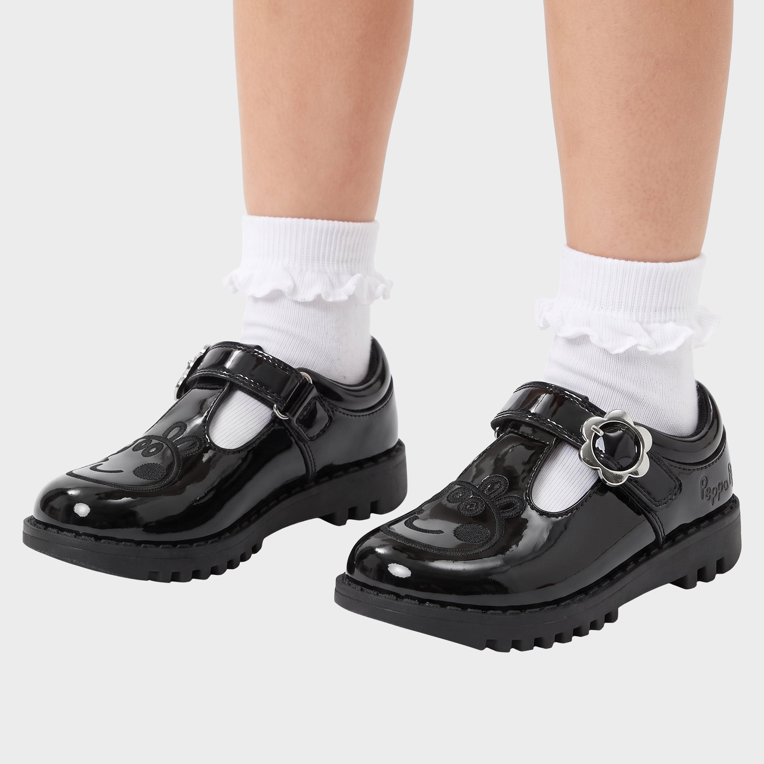 Peppa Pig Flower Buckle School Shoes