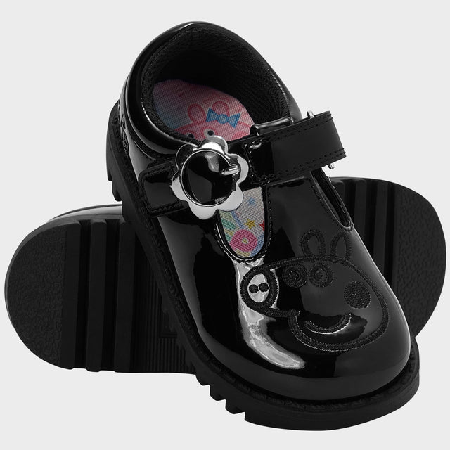 Peppa Pig Flower Buckle School Shoes
