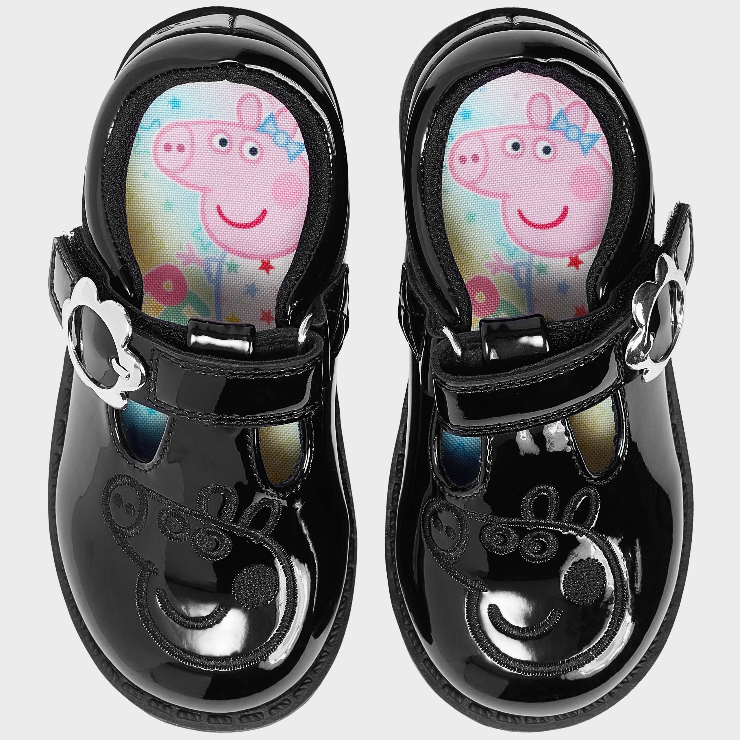 Peppa Pig Flower Buckle School Shoes