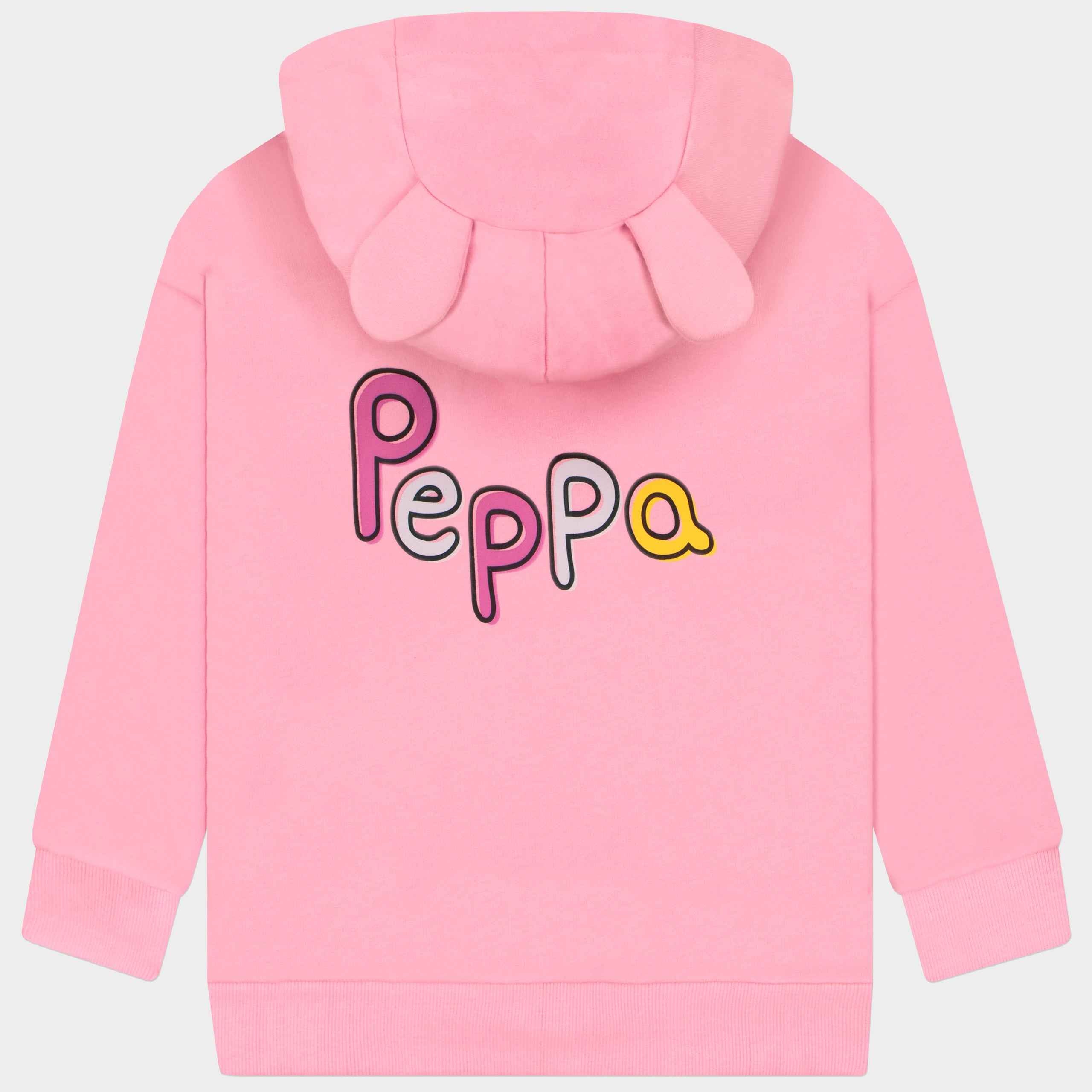 Peppa Pig Zip Hoodie | Pink Girls Hoodie | Peppa Pig Sweatshirt