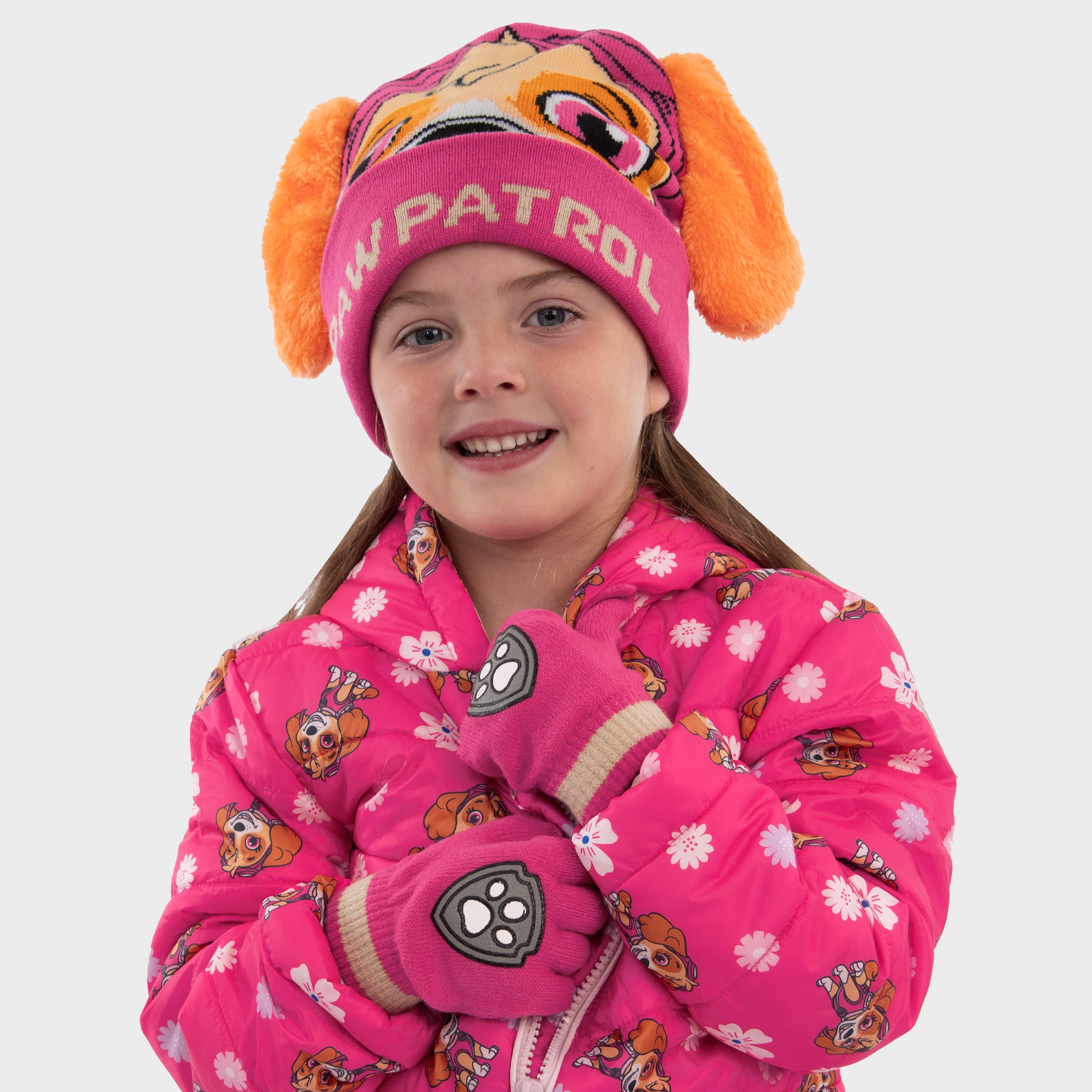 Paw Patrol Skye Hat and Gloves Winter Set
