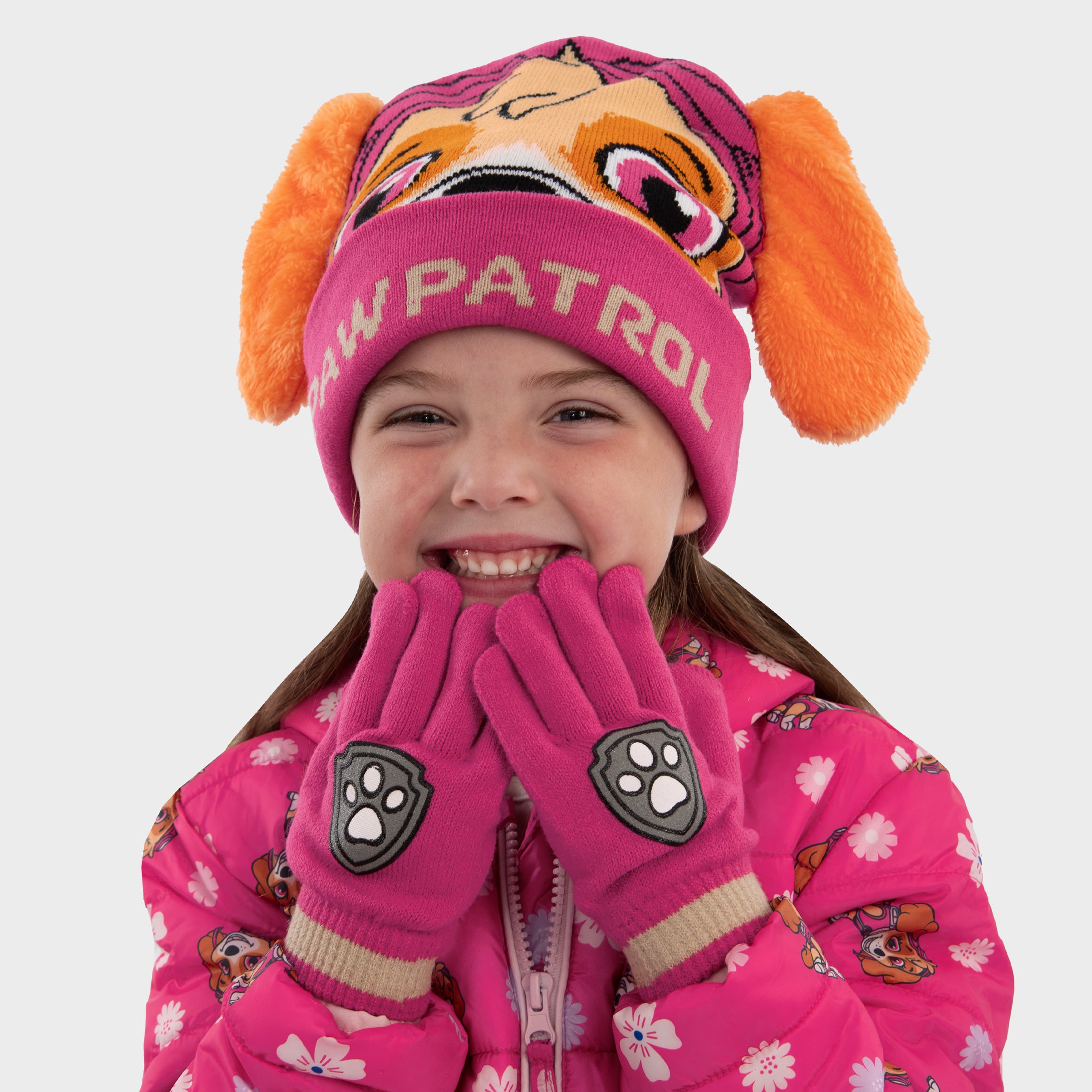 Paw Patrol Skye Hat and Gloves Winter Set