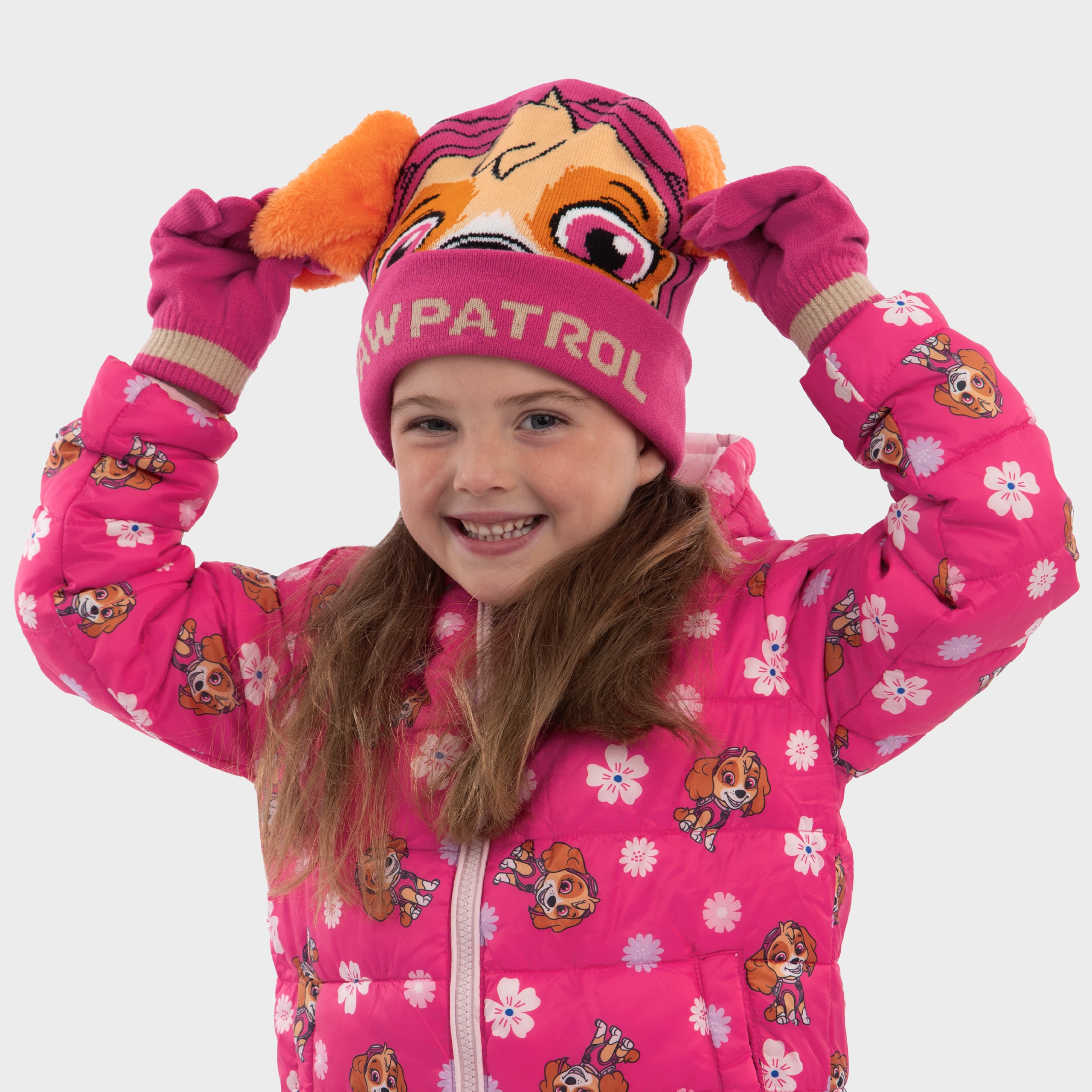 Paw Patrol Skye Hat and Gloves Winter Set