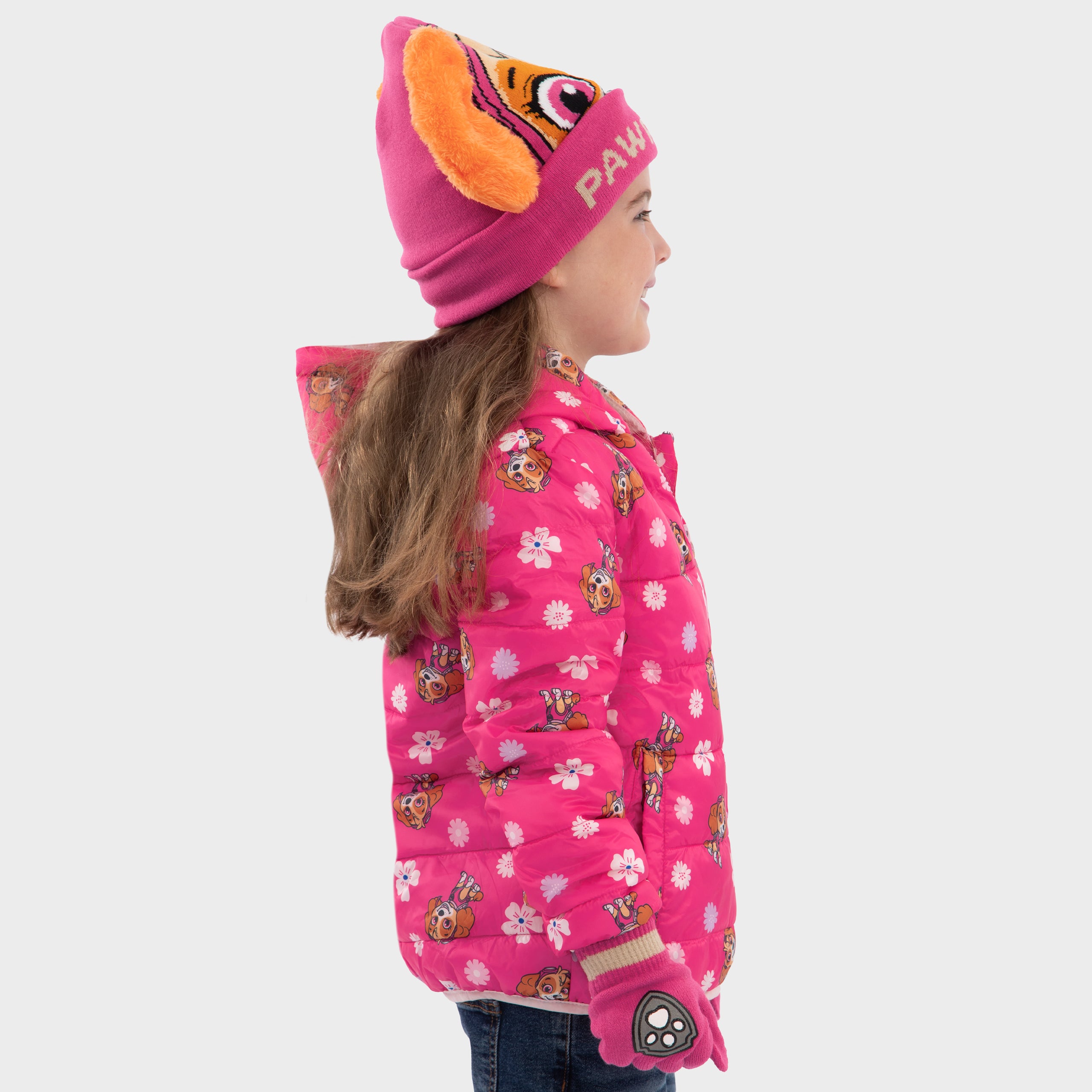 Paw Patrol Skye Hat and Gloves Winter Set
