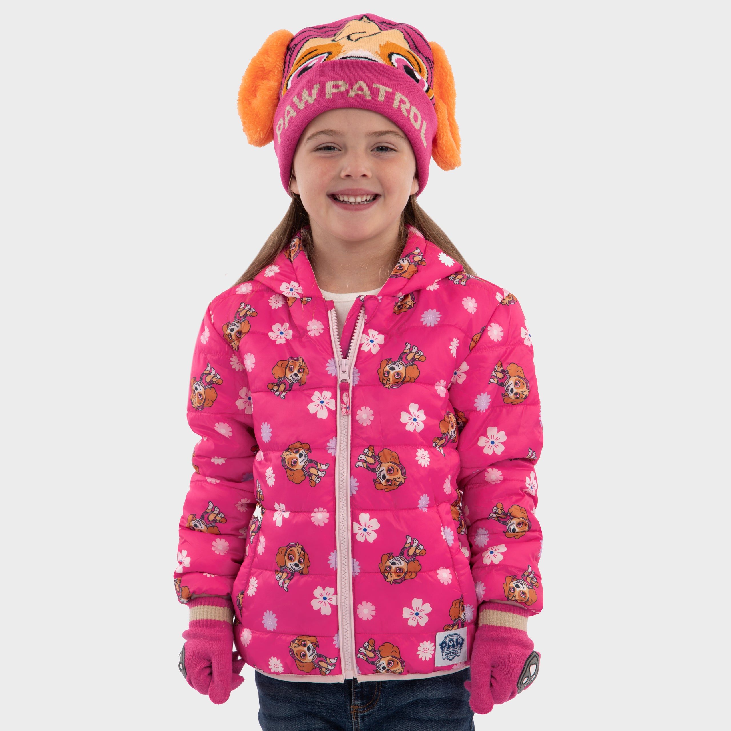 Paw Patrol Skye Hat and Gloves Winter Set