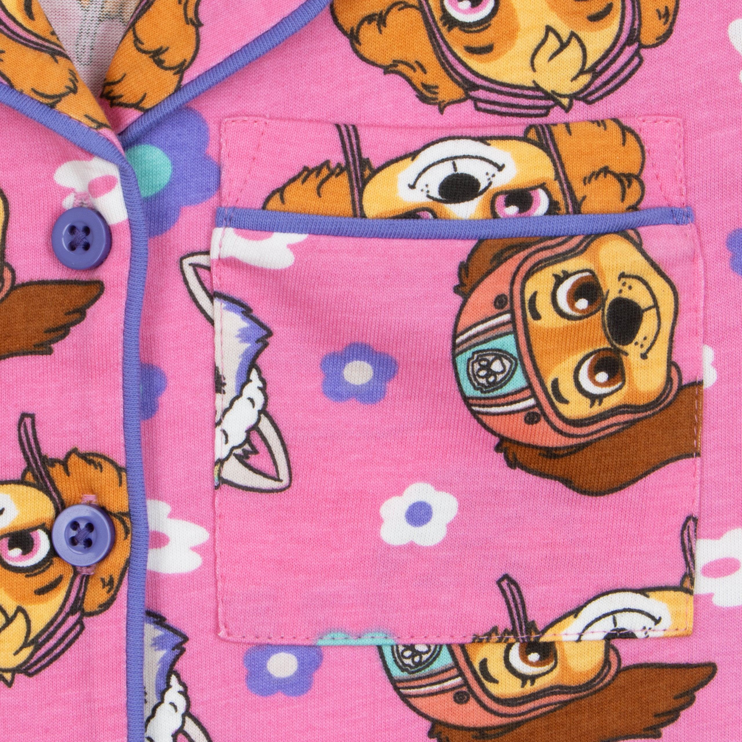 Paw Patrol Liberty Skye & Everest Short Button Up Pyjamas
