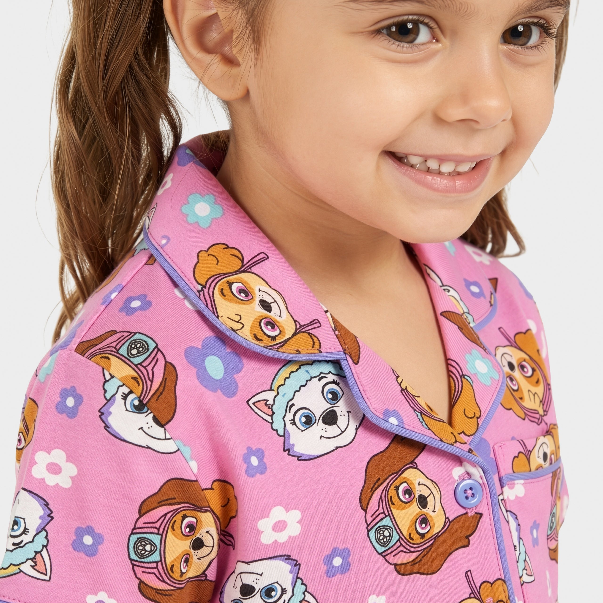 Paw Patrol Liberty Skye & Everest Short Button Up Pyjamas