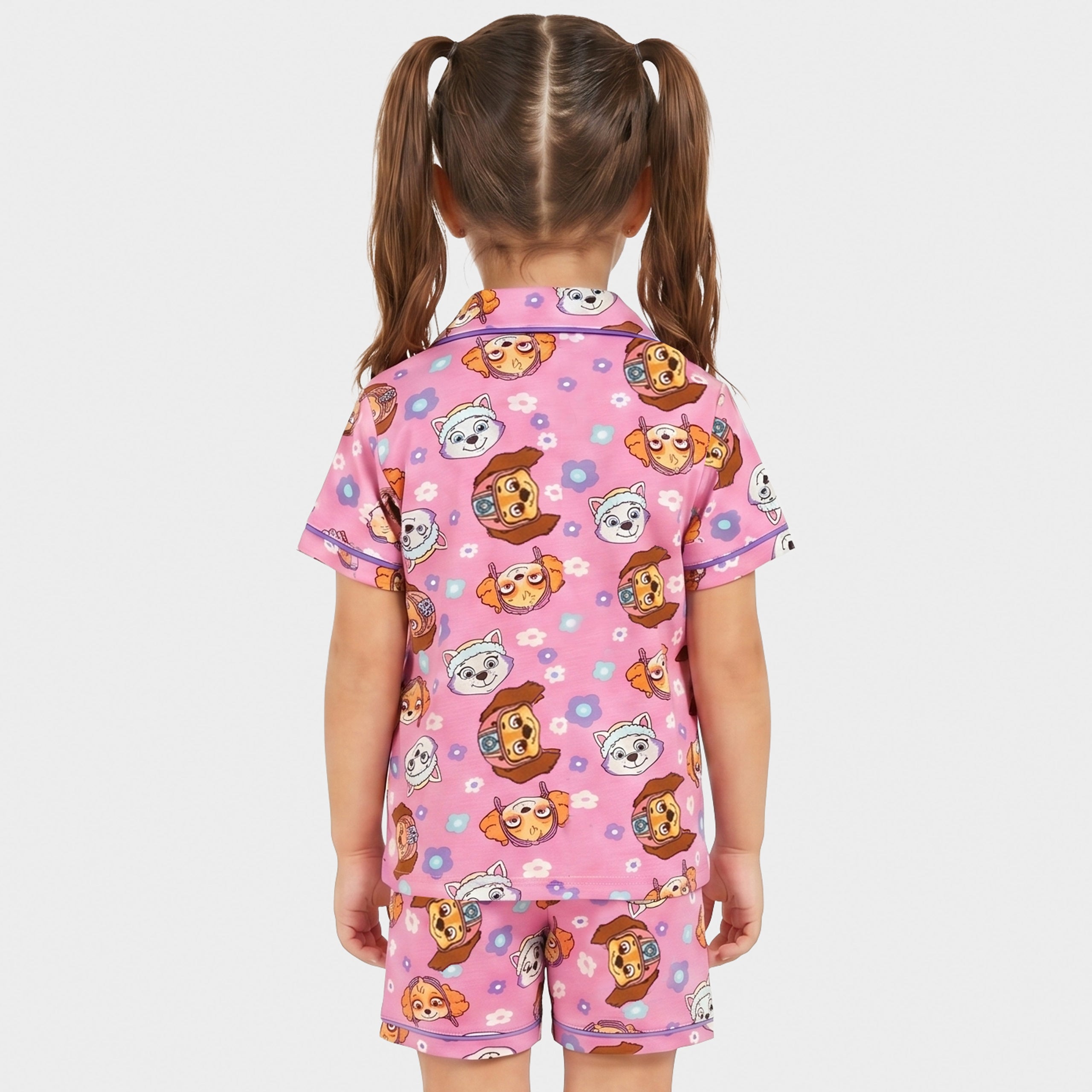 Paw Patrol Liberty Skye & Everest Short Button Up Pyjamas