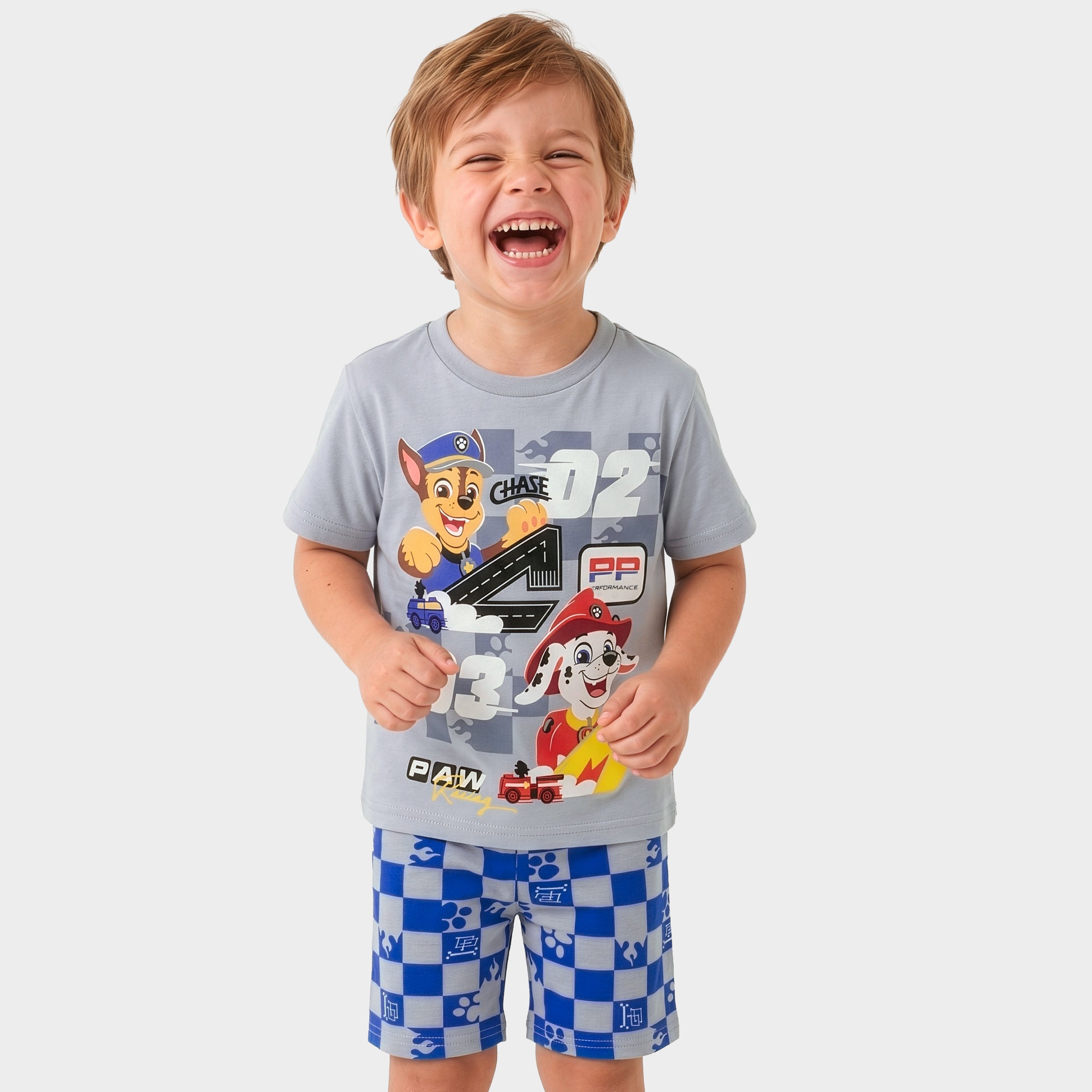 Paw Patrol Chase And Marshall Racer Short Pyjamas