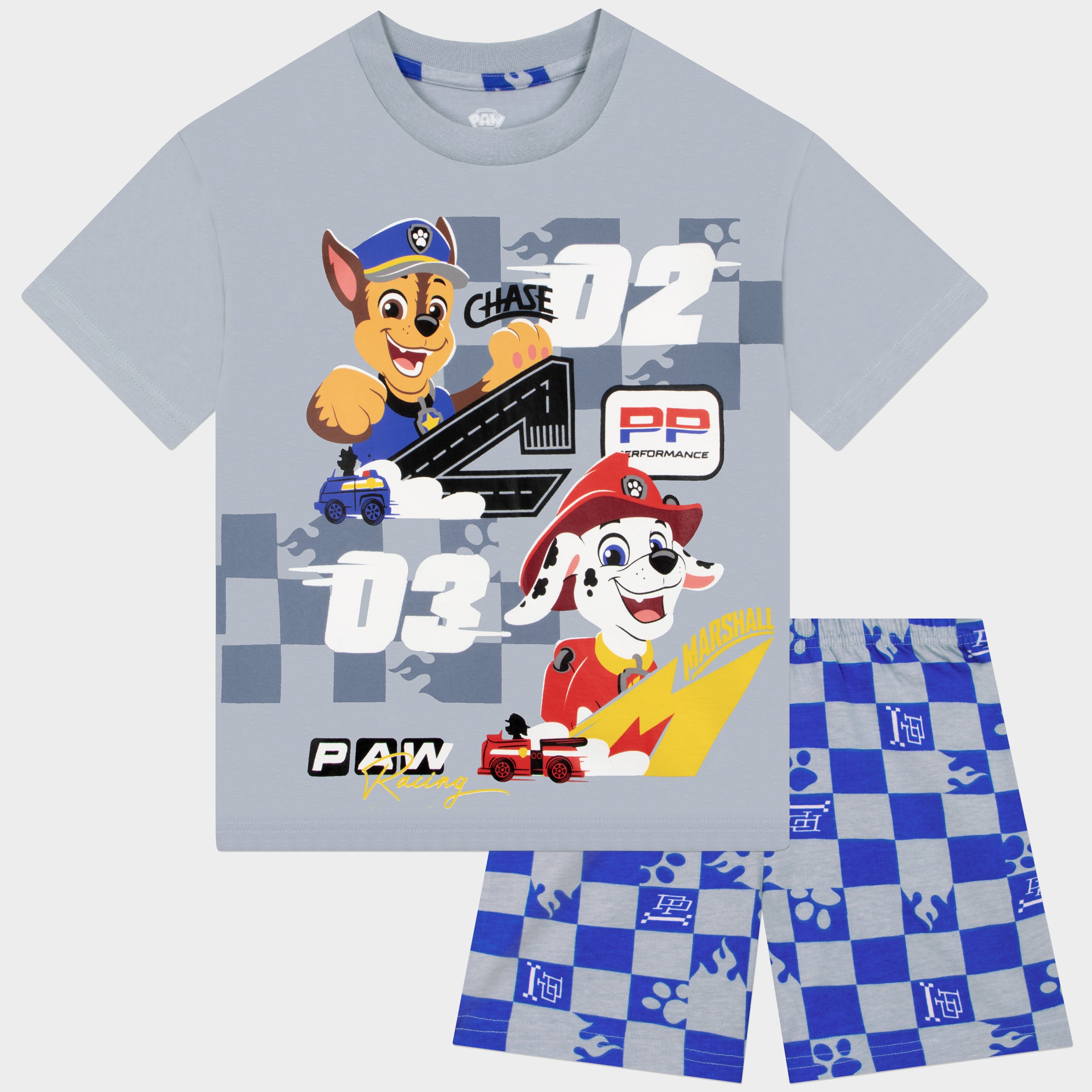 Paw Patrol Chase And Marshall Racer Short Pyjamas