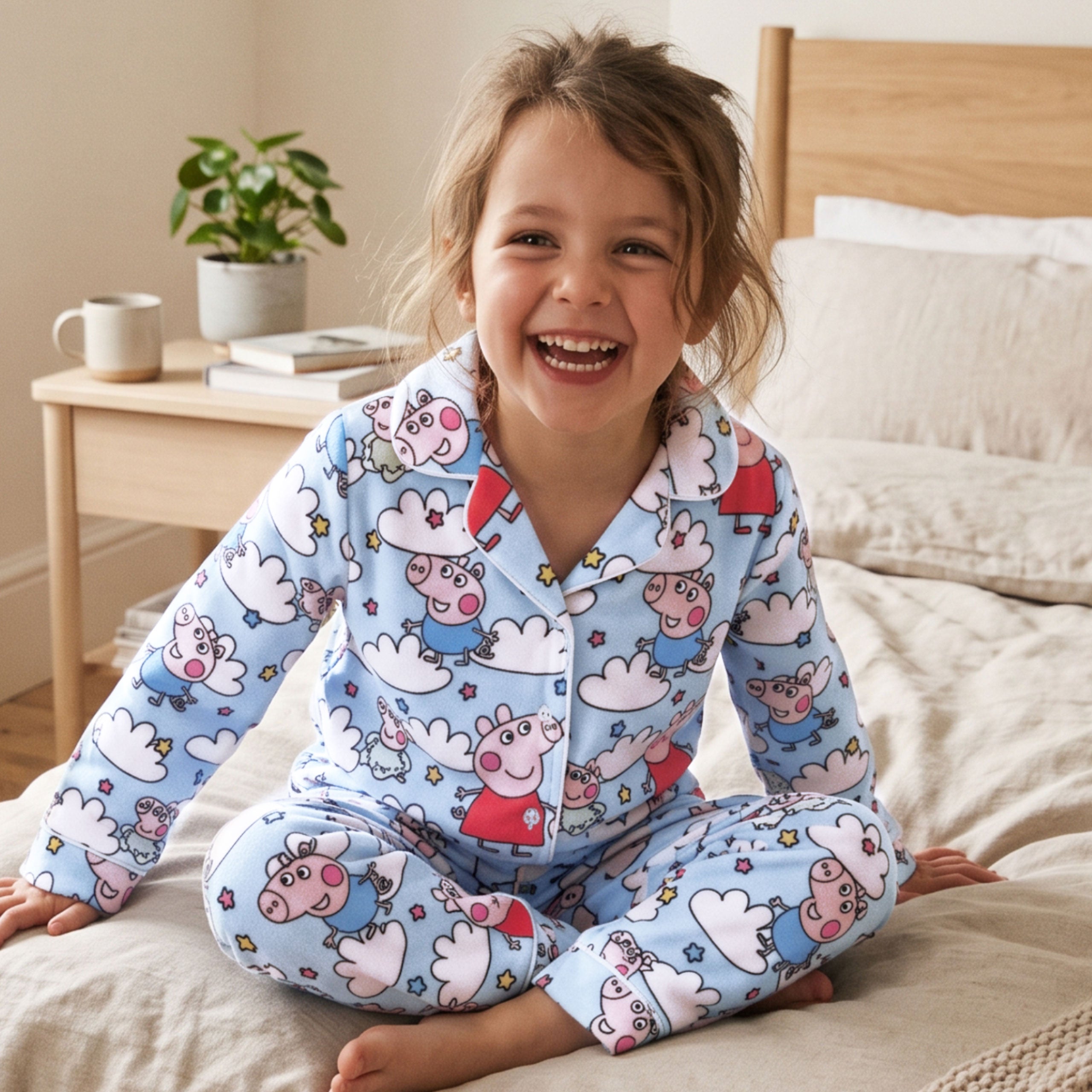 Peppa Pig George & Evie Fleece Pyjamas
