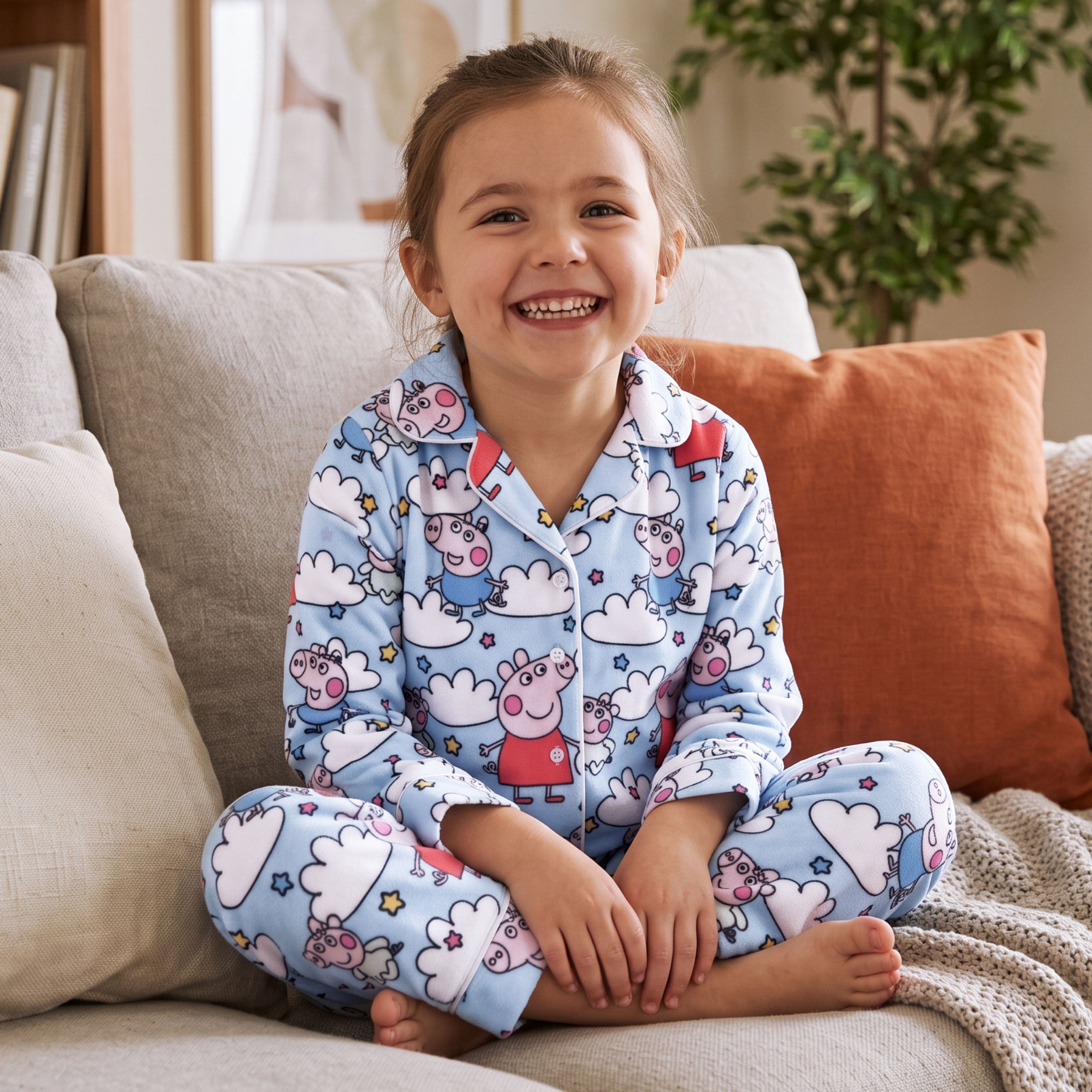 Peppa Pig George & Evie Fleece Pyjamas