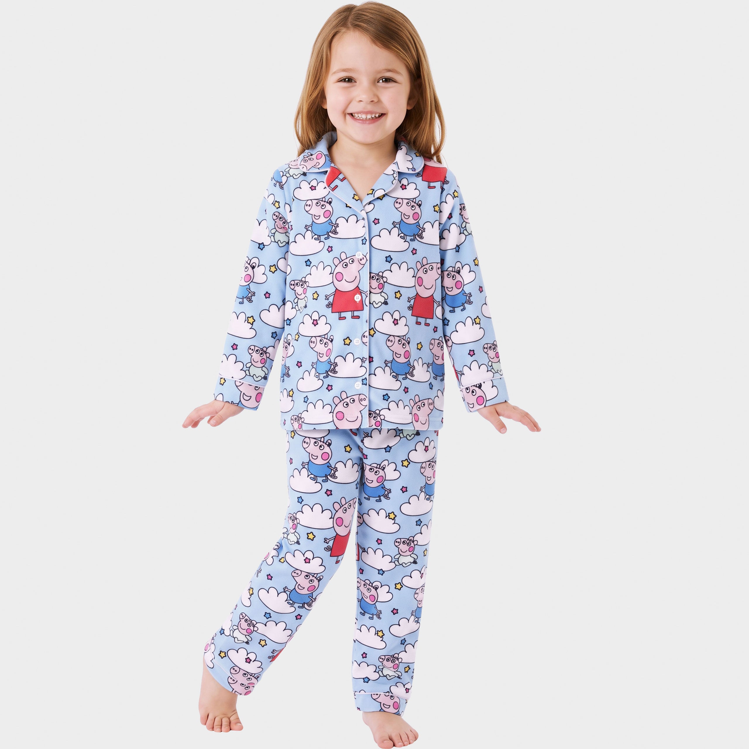 Peppa Pig George & Evie Fleece Pyjamas