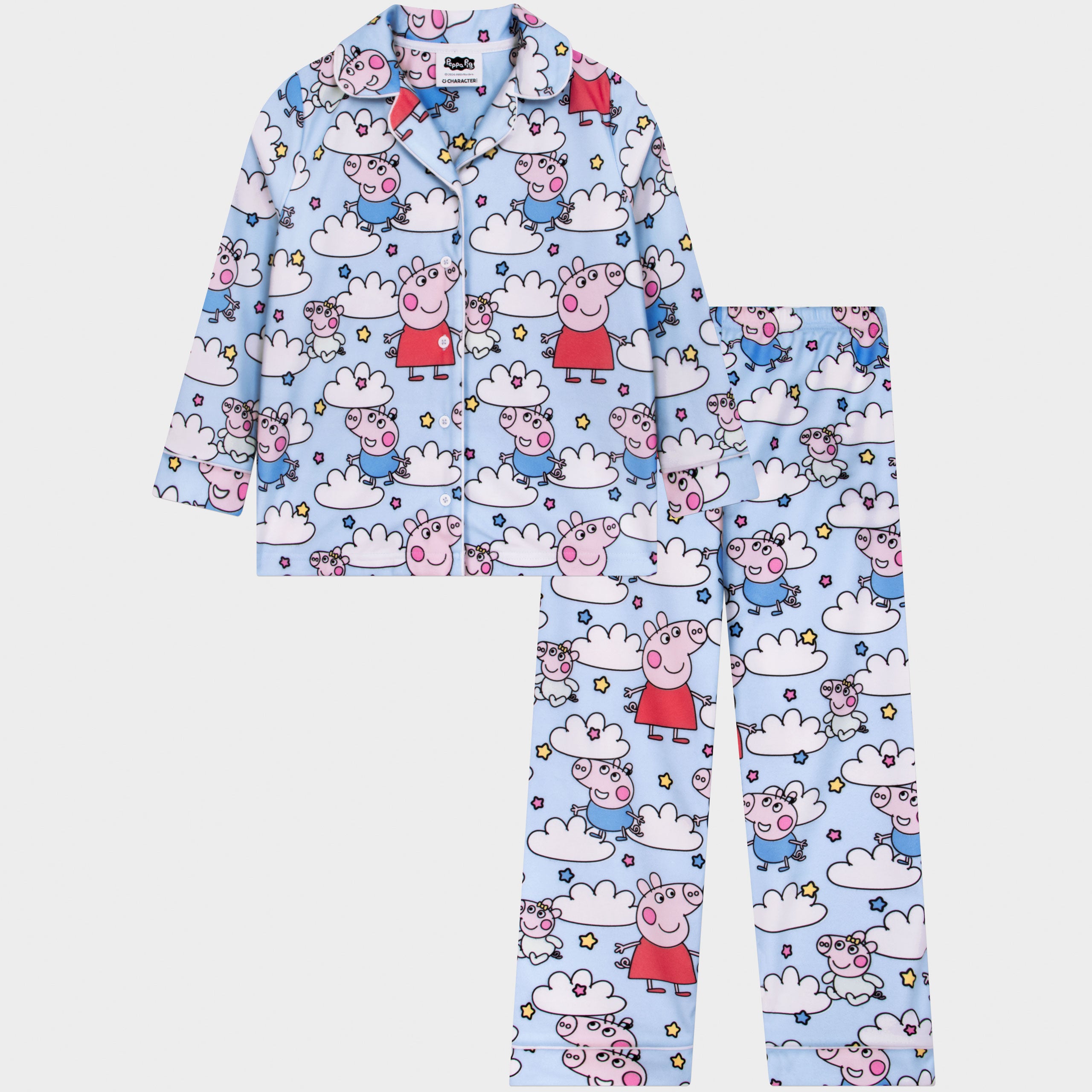 Peppa Pig George & Evie Fleece Pyjamas
