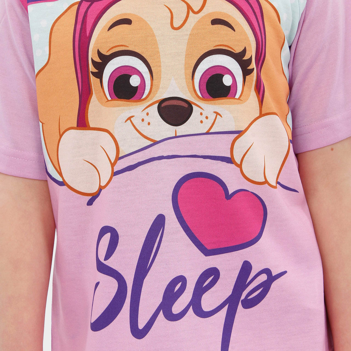 Pyjama Court Fille Paw Patrol - Skye Et Everest 100% Coton Doux Et Confortable