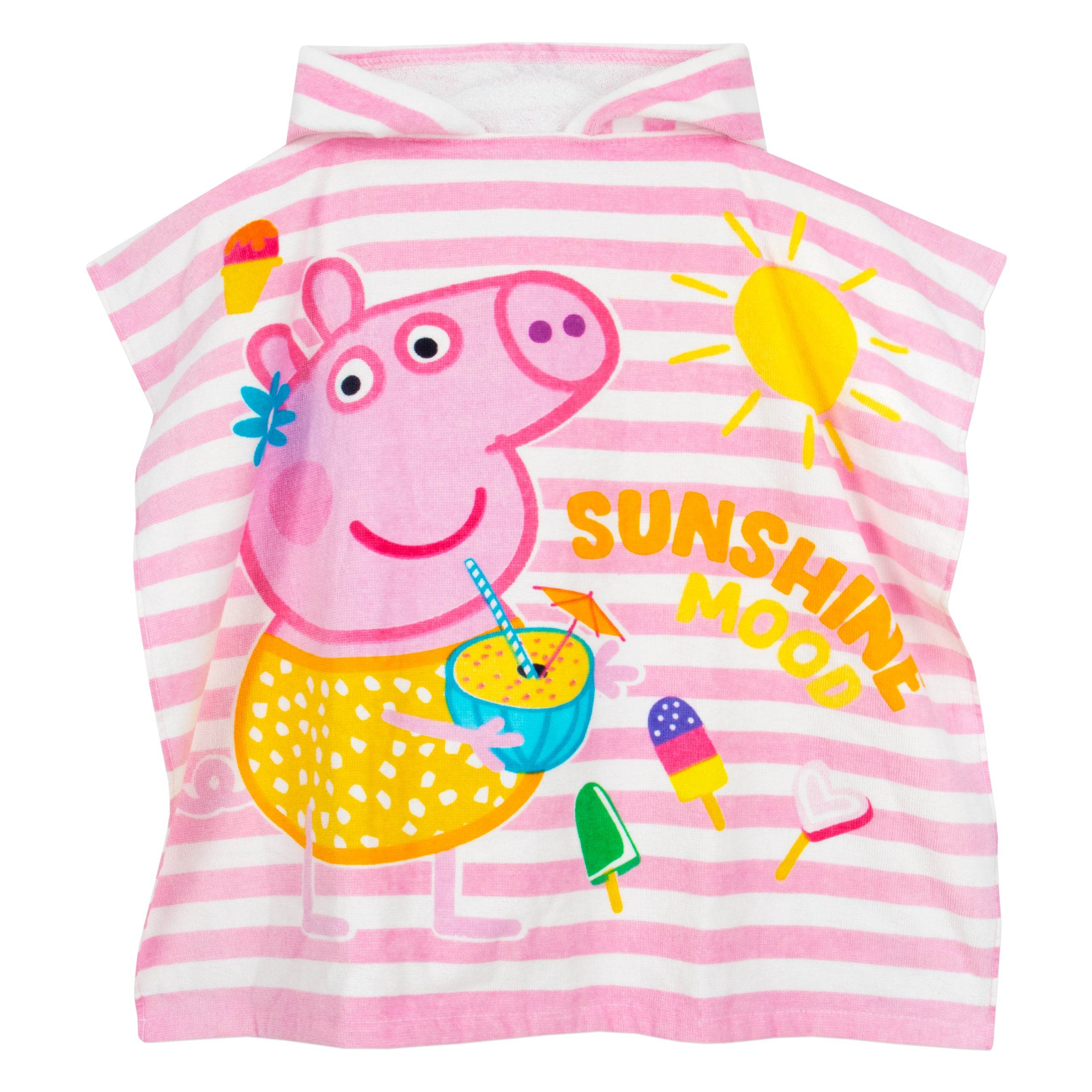 Striped Peppa Pig Towel Poncho - Character.com