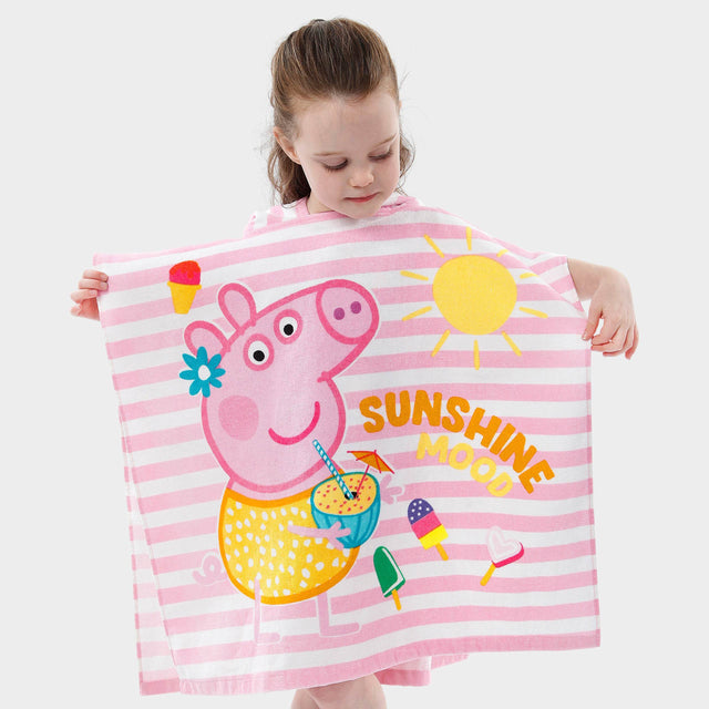 Striped Peppa Pig Towel Poncho - Character.com
