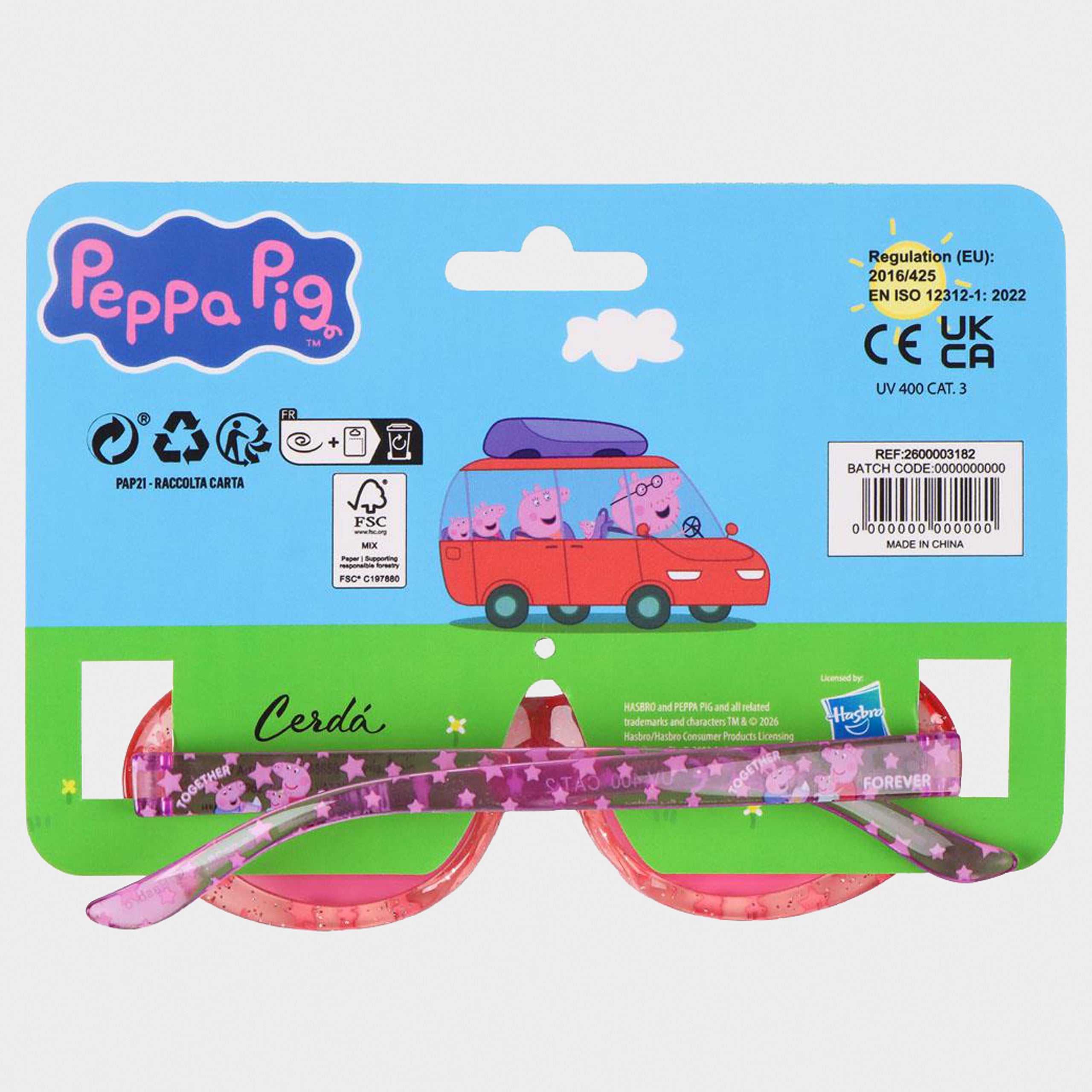 Peppa Pig Sunglasses | Glitter Stars | ONE SIZE