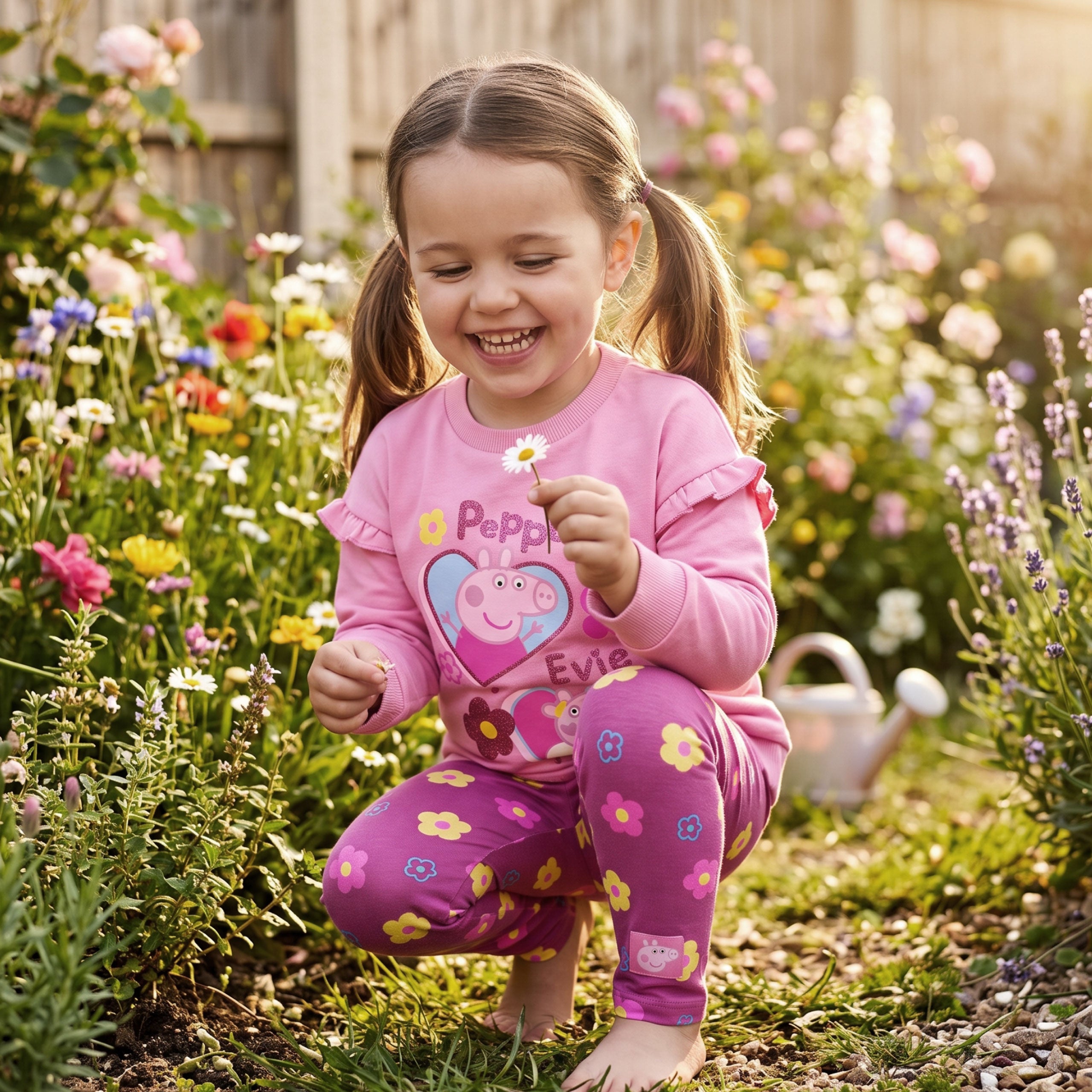 Peppa Pig And Evie Pig Sweatshirt & Legging Set