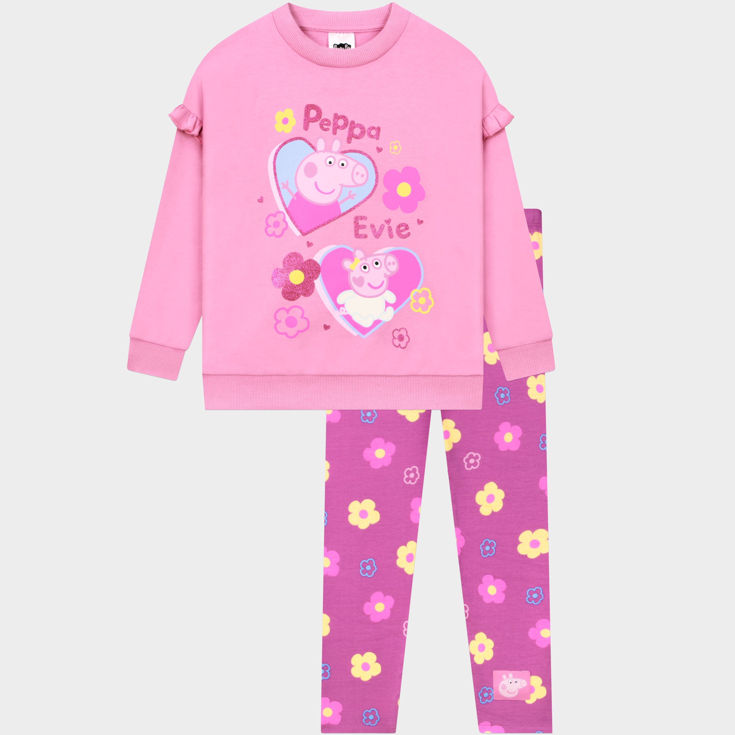 Peppa Pig And Evie Pig Sweatshirt & Legging Set