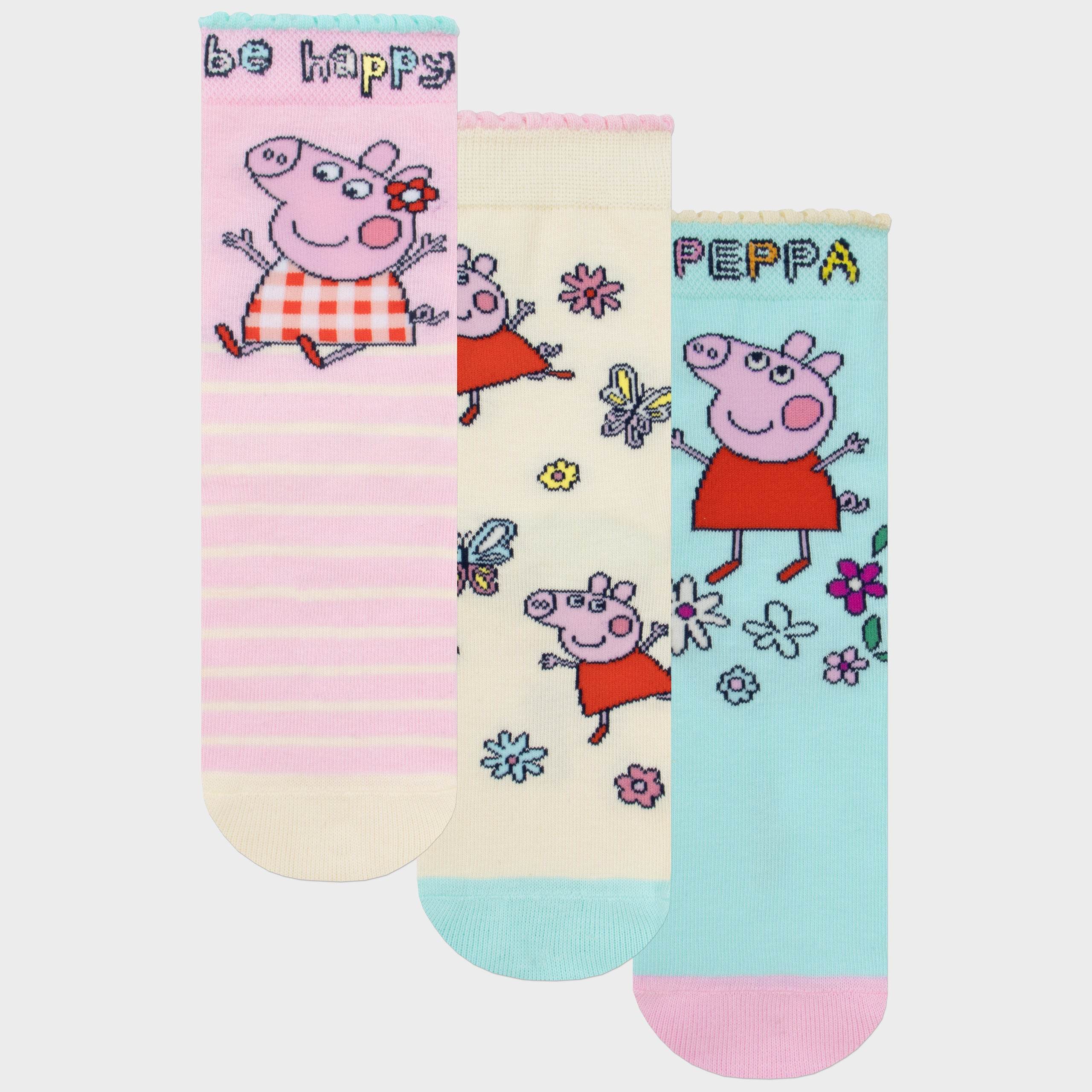 3 Pack Peppa Pig Socks - Character.com