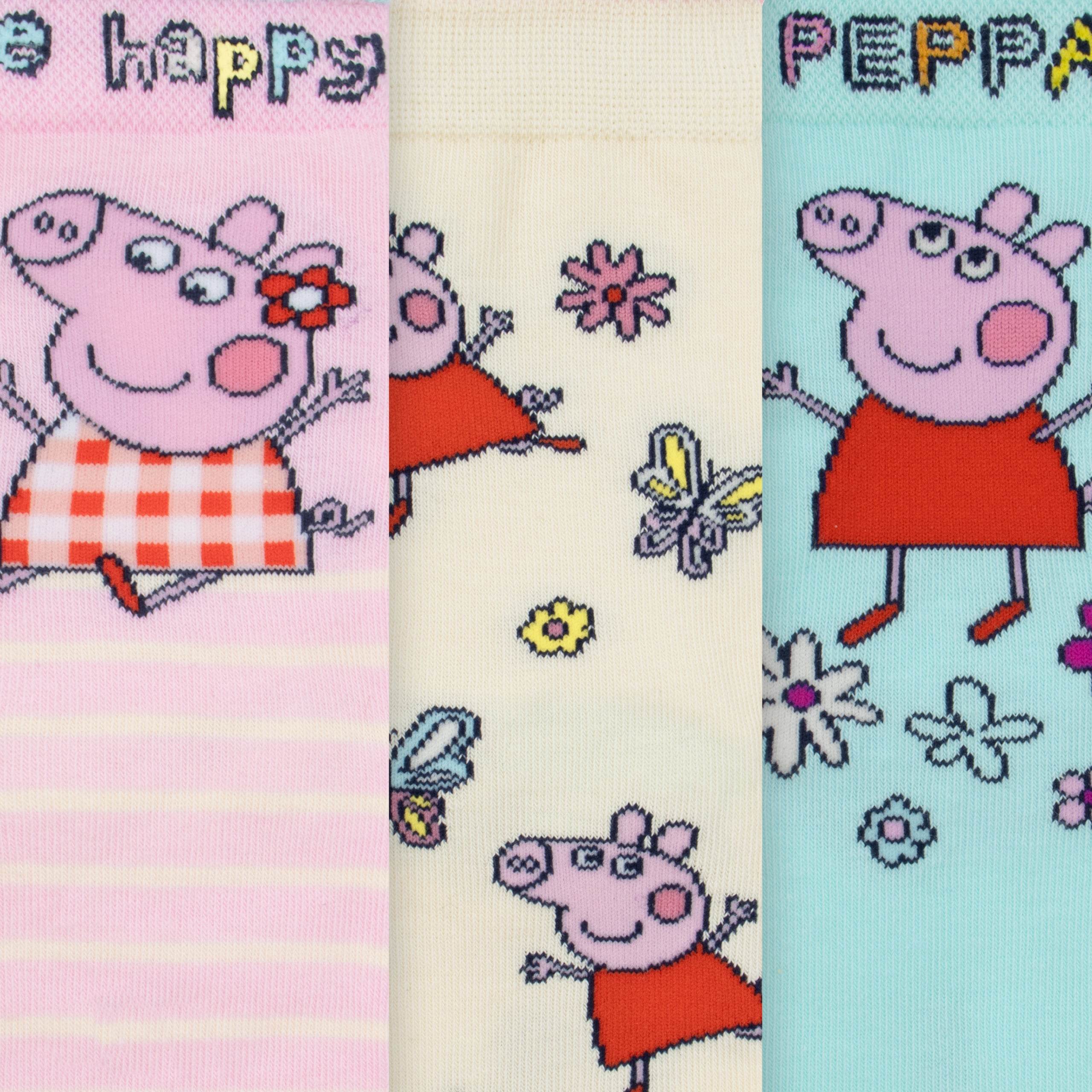 3 Pack Peppa Pig Socks - Character.com