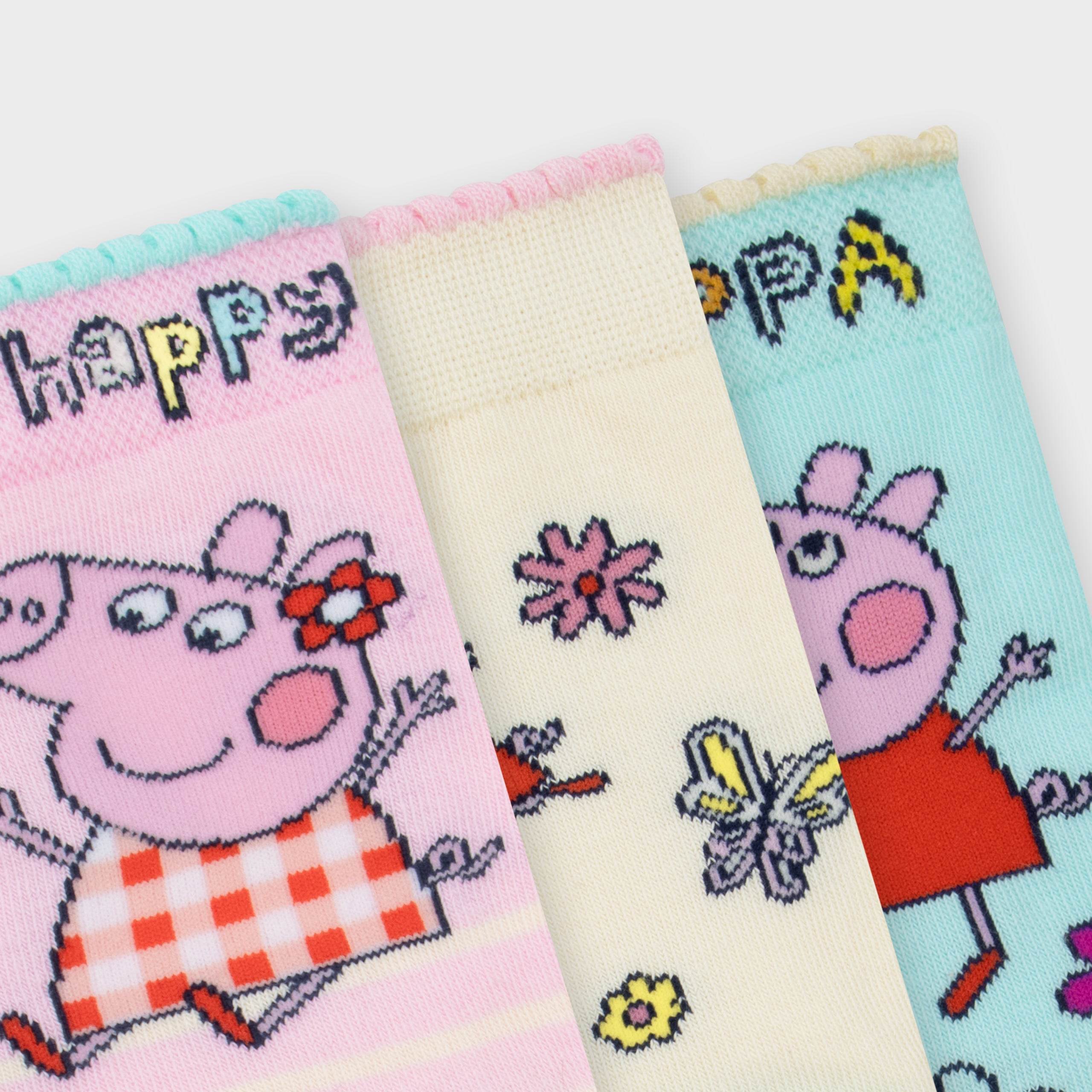 3 Pack Peppa Pig Socks - Character.com