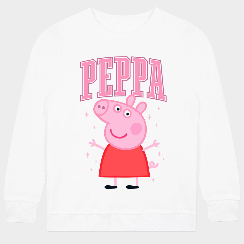 Sweat à Capuche Peppa Pig Fille - Gris Avec Motif Intégral - 51% Polyester 49% Coton